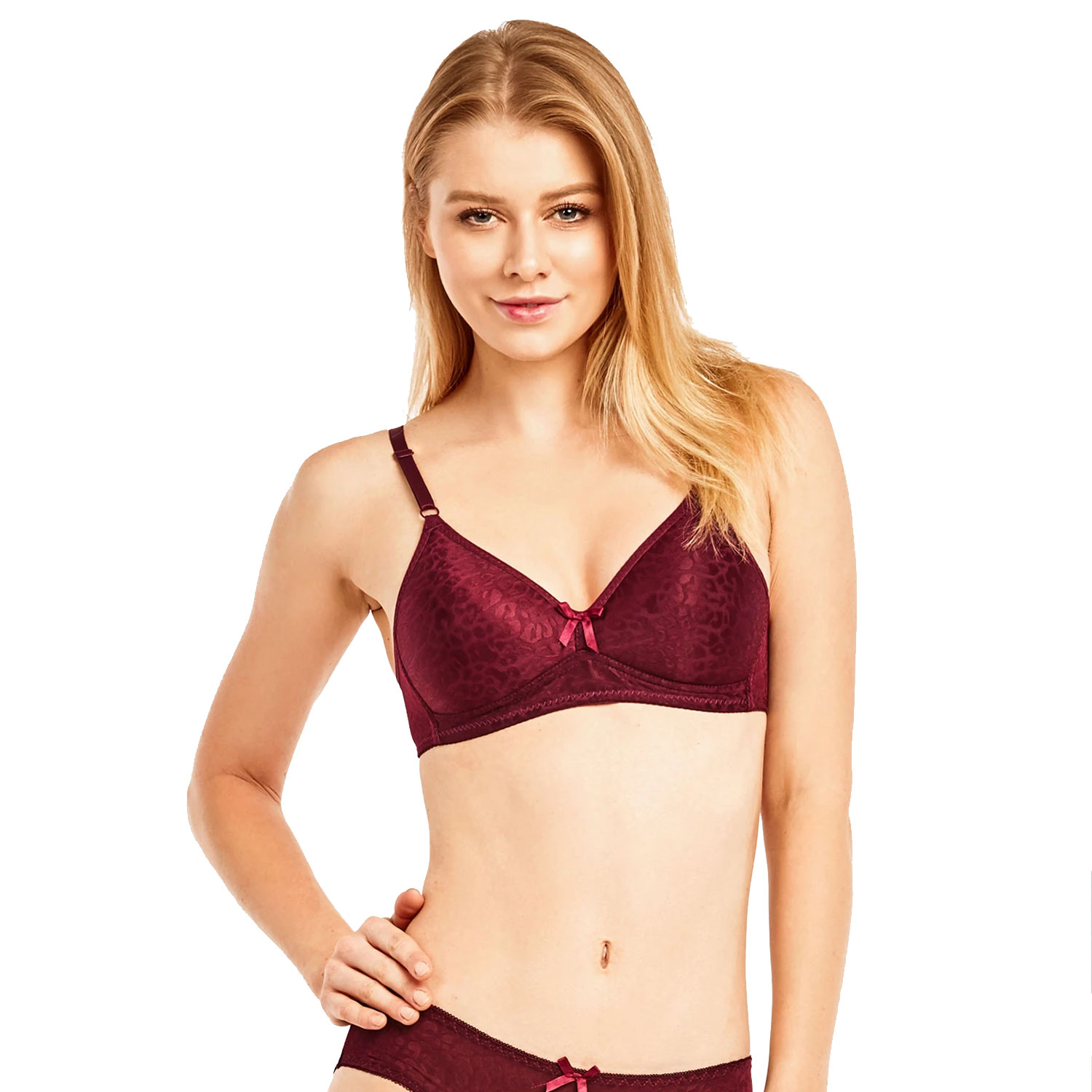 Ladies Full Cup Jacquard No Wire Bra Pack Of 6
