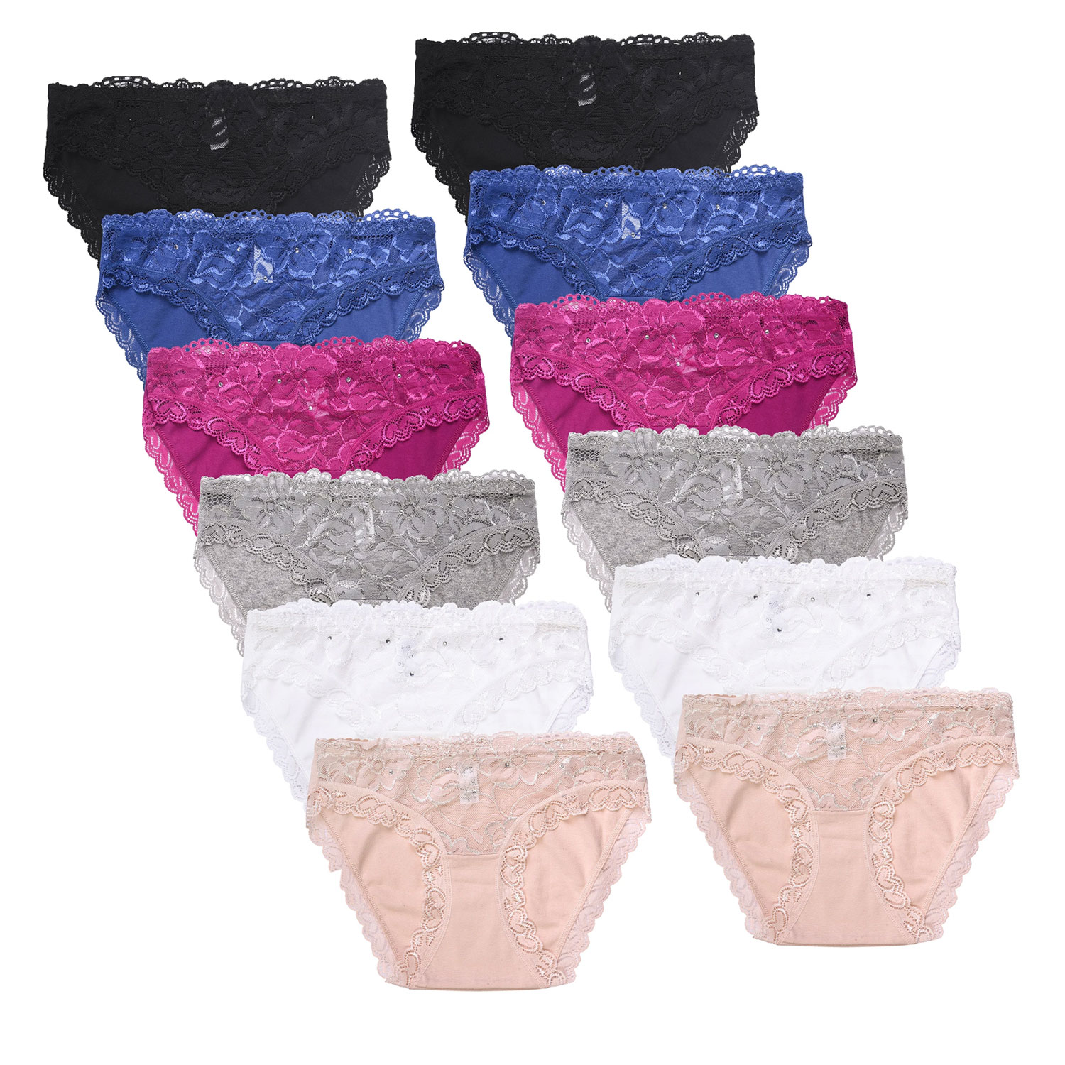Ladies Cotton Bikini Panty Pack Of 6 And 12