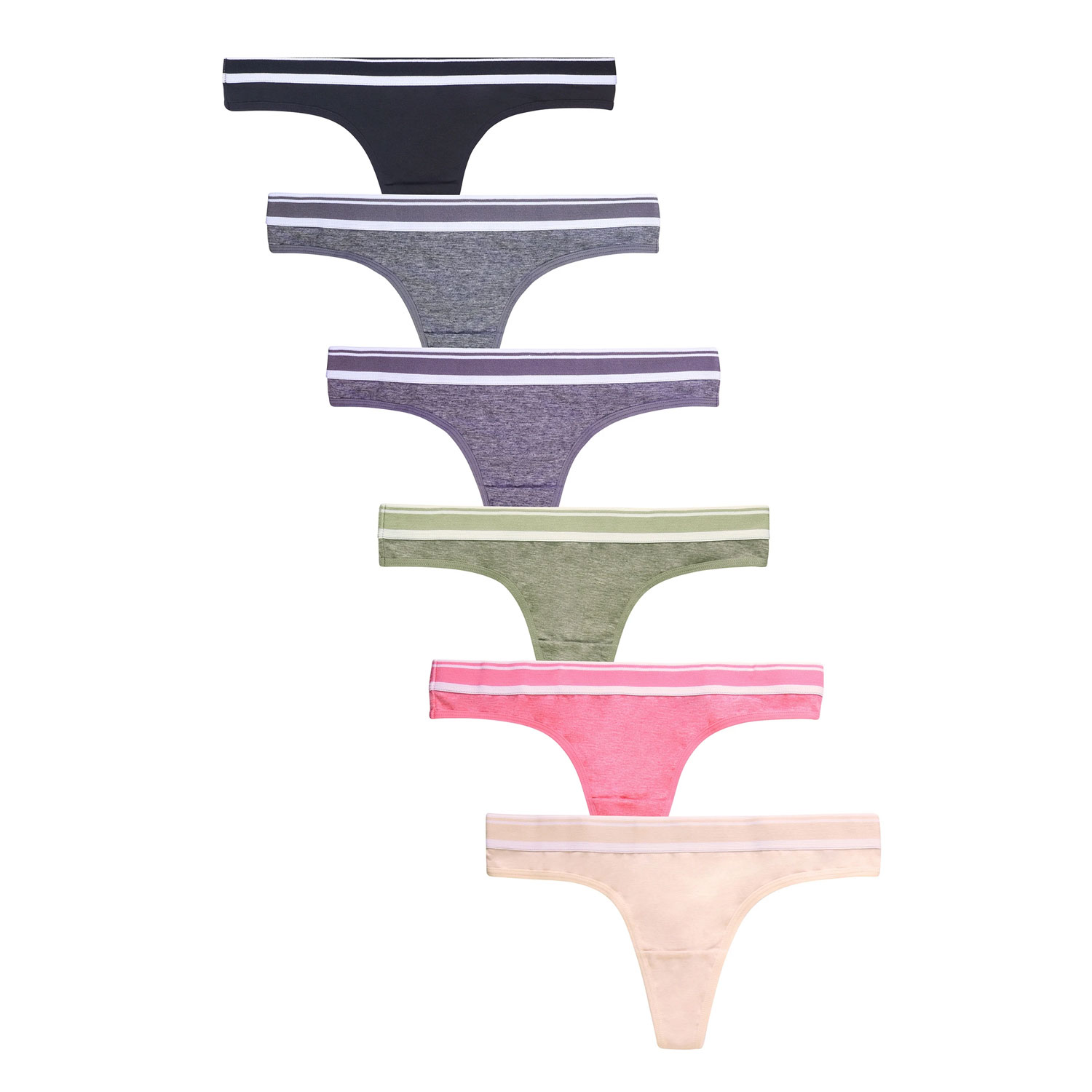 Cotton Thong Panty Pack Of 6 And 12