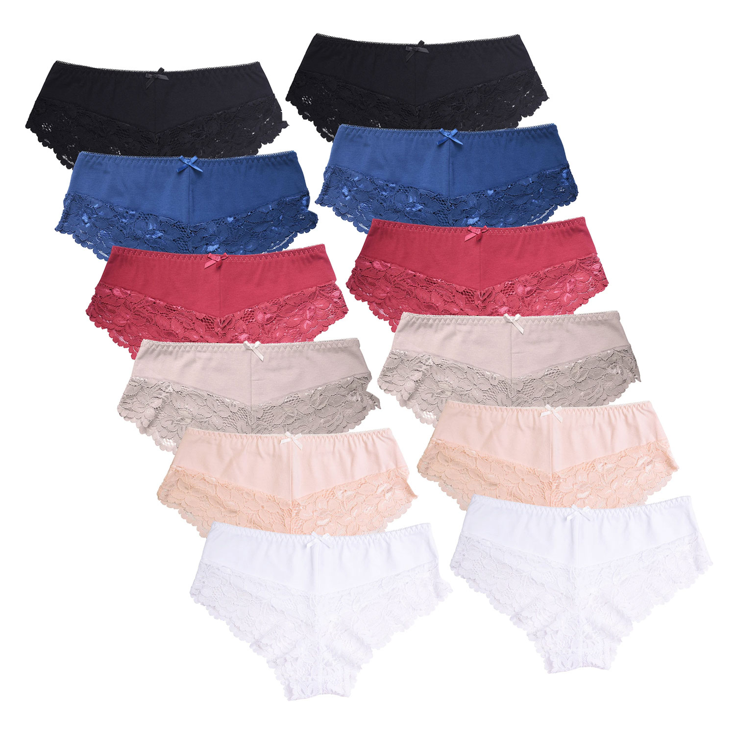 Cotton Thong Panty And Boyshorts Pack Of 6 And 12