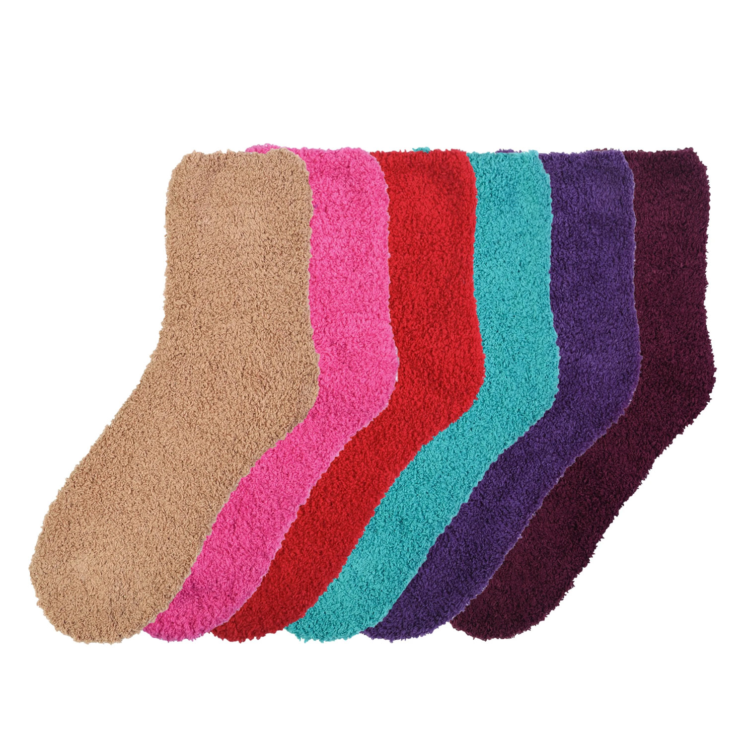 6 Pack Ladies Plush Soft Socks