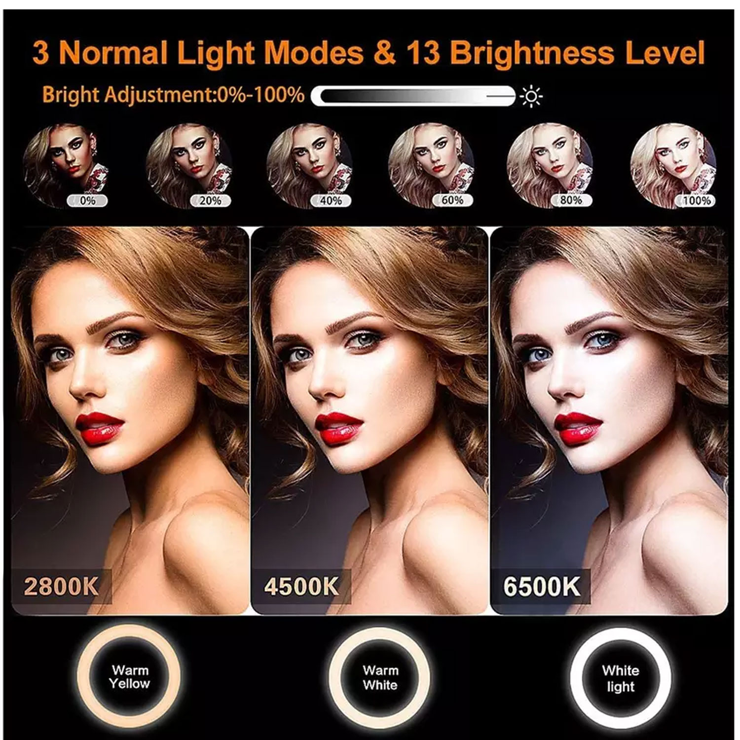 12inch RGB Ring Light with Foldable Tripod Stand And Phone Holder