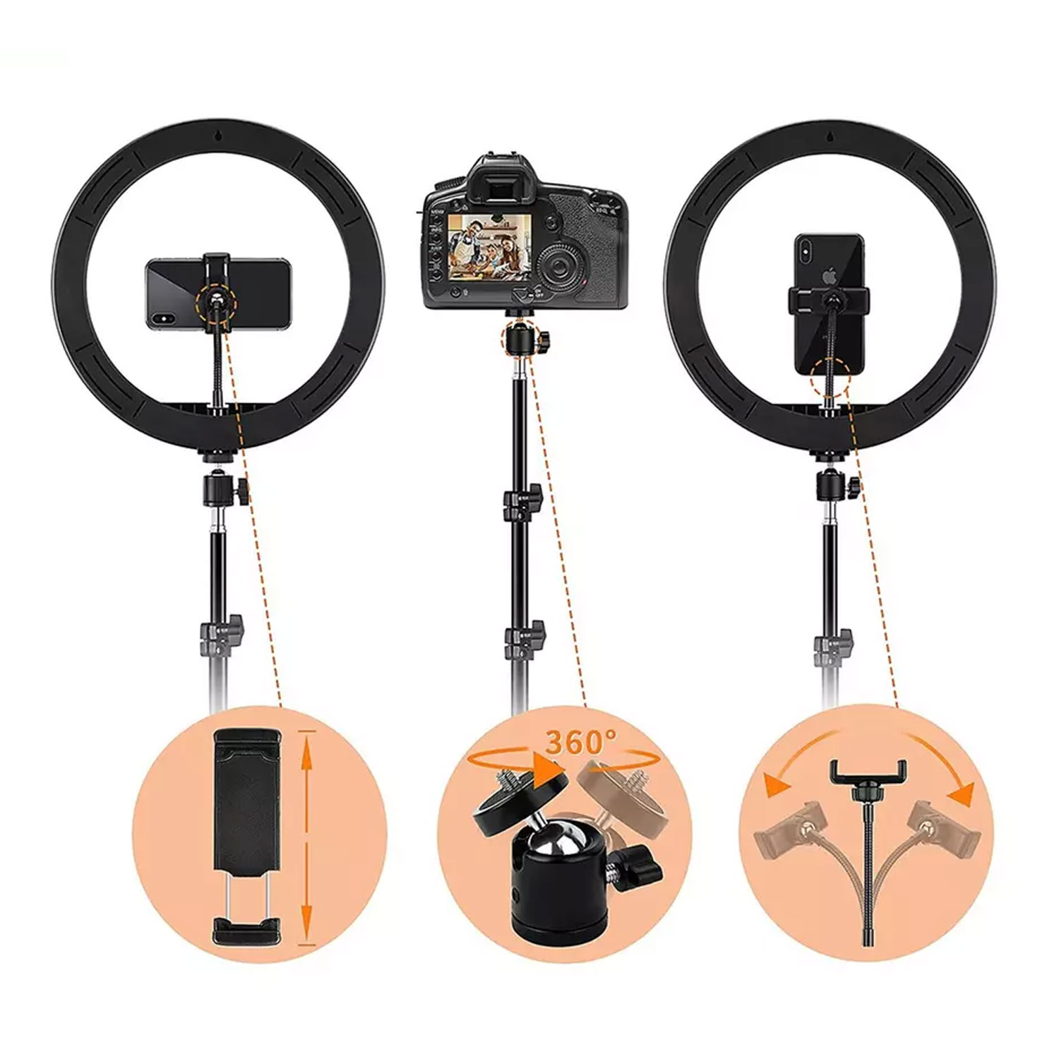 12inch RGB Ring Light with Foldable Tripod Stand And Phone Holder