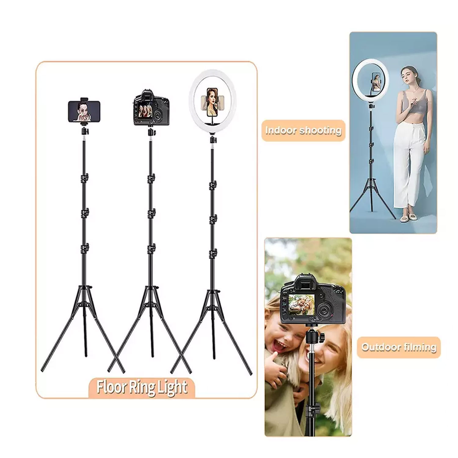 12inch RGB Ring Light with Foldable Tripod Stand And Phone Holder