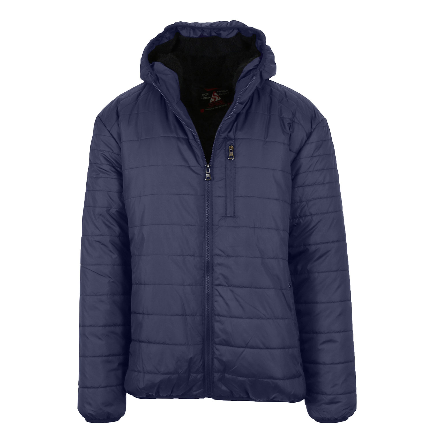 Men's Sherpa-Lined Hooded Puffer Jacket