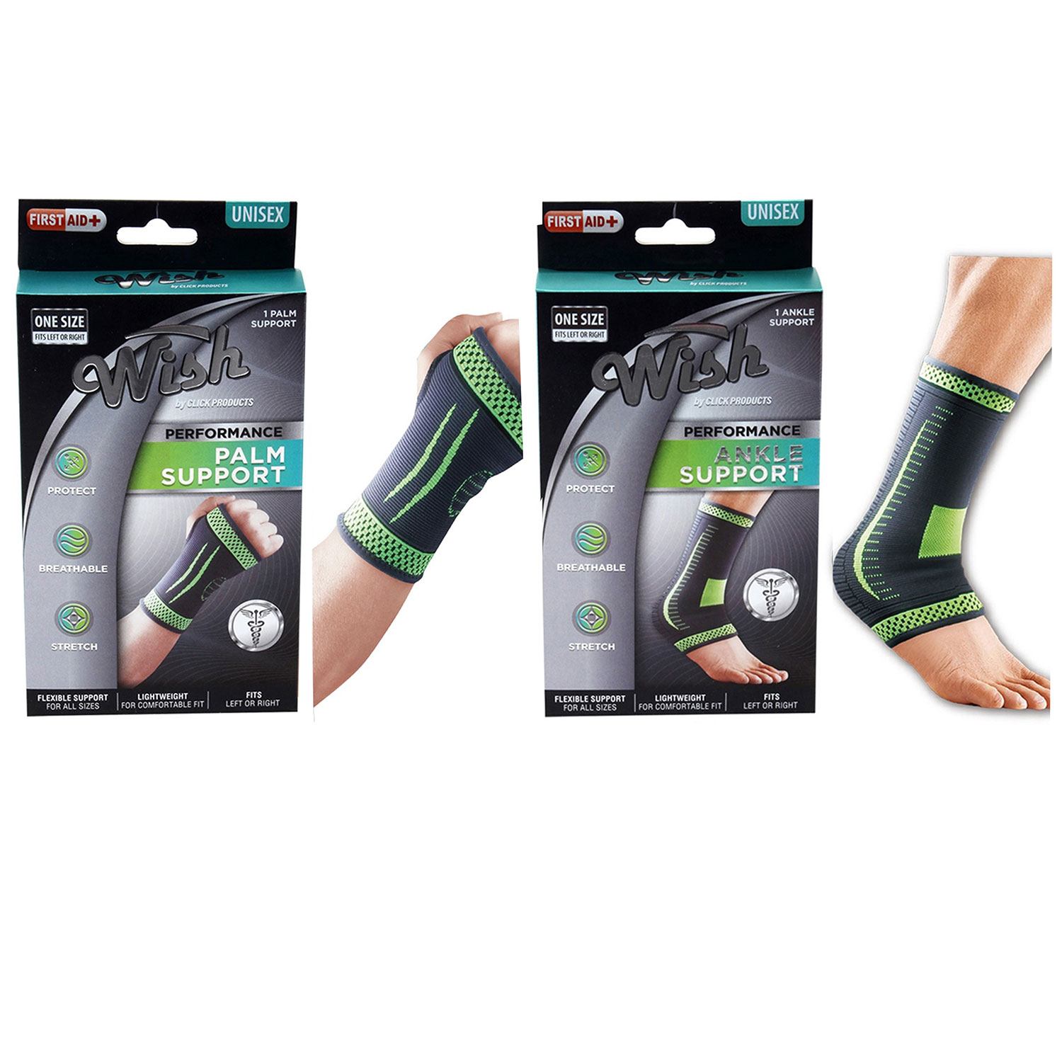 Flexible Stretch Joint Compression Sleeve Support Brace 1 And 2 Packs