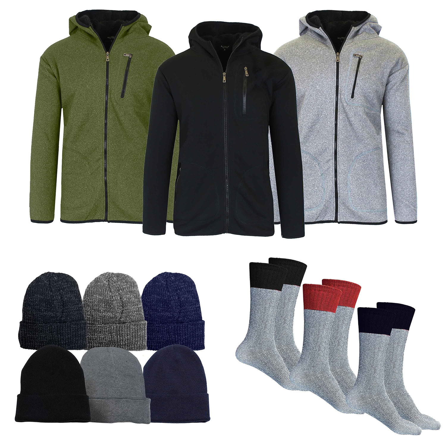 Men's 5-Piece Sherpa Winter Gift Set