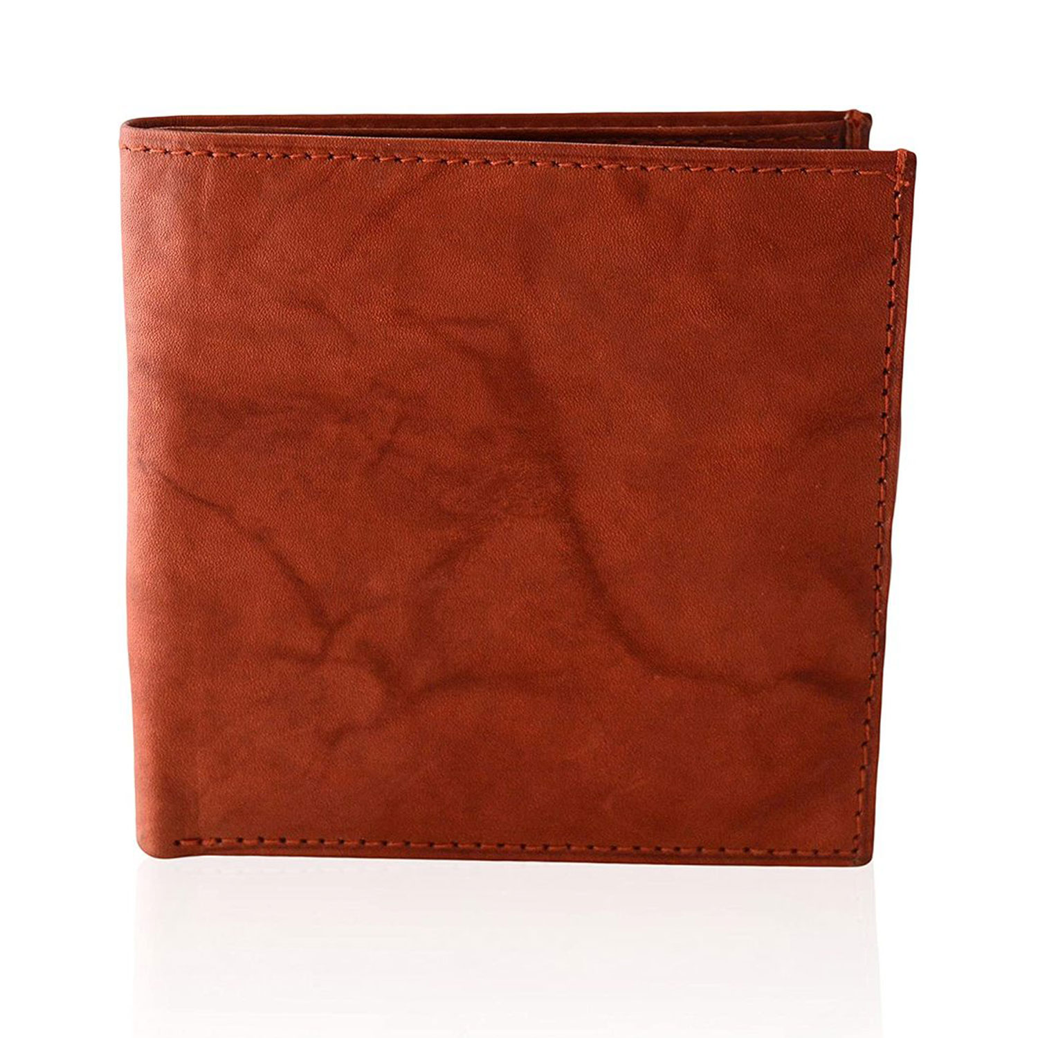 Genuine Leather Men's Extra Capacity Bifold Wallet