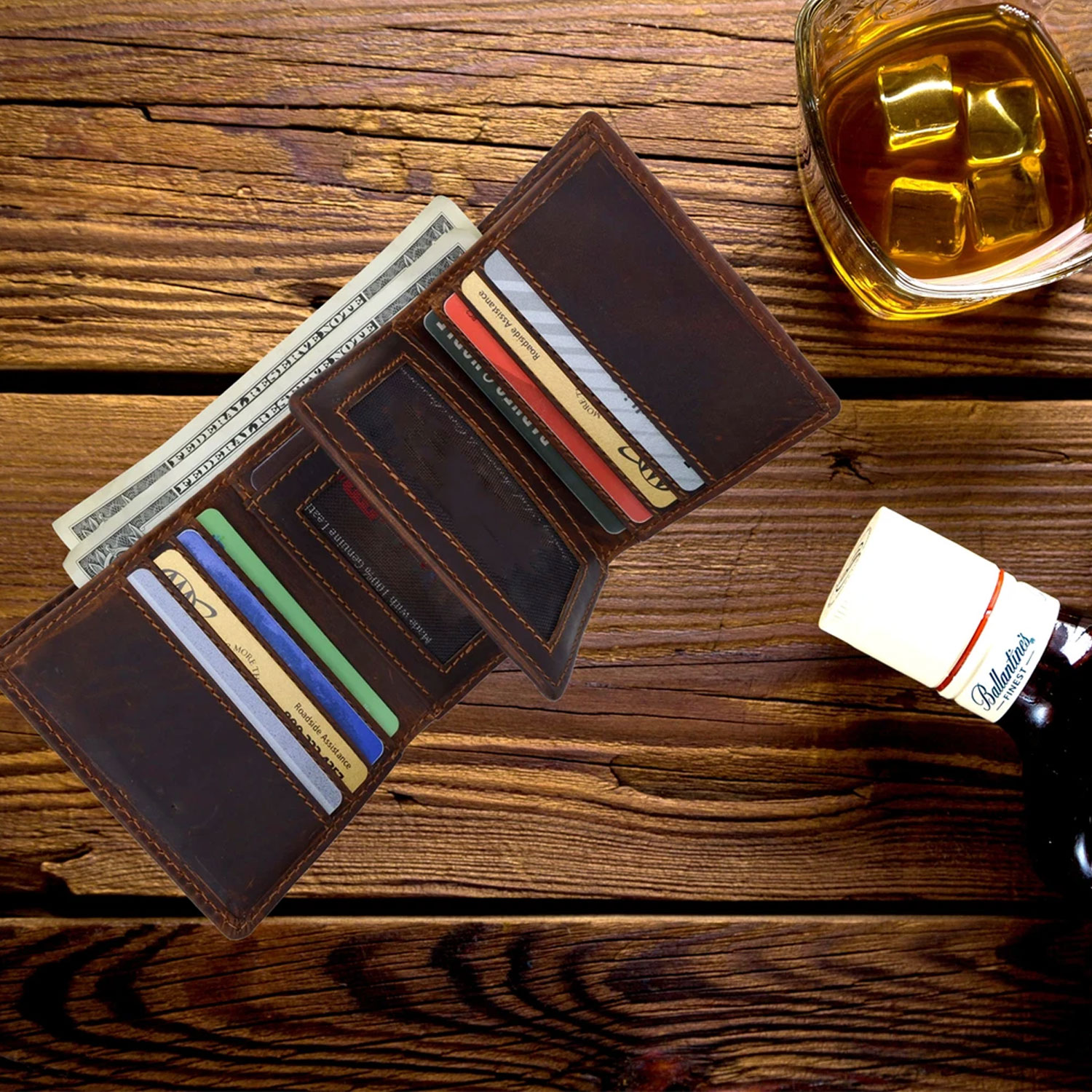 Crafted With Simplicity Distressed Brown Vintage Wallet