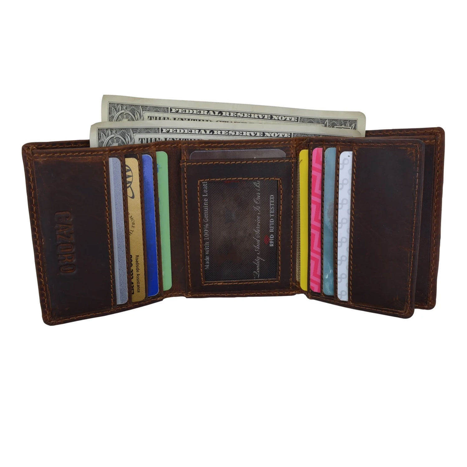 Crafted With Simplicity Distressed Brown Vintage Wallet