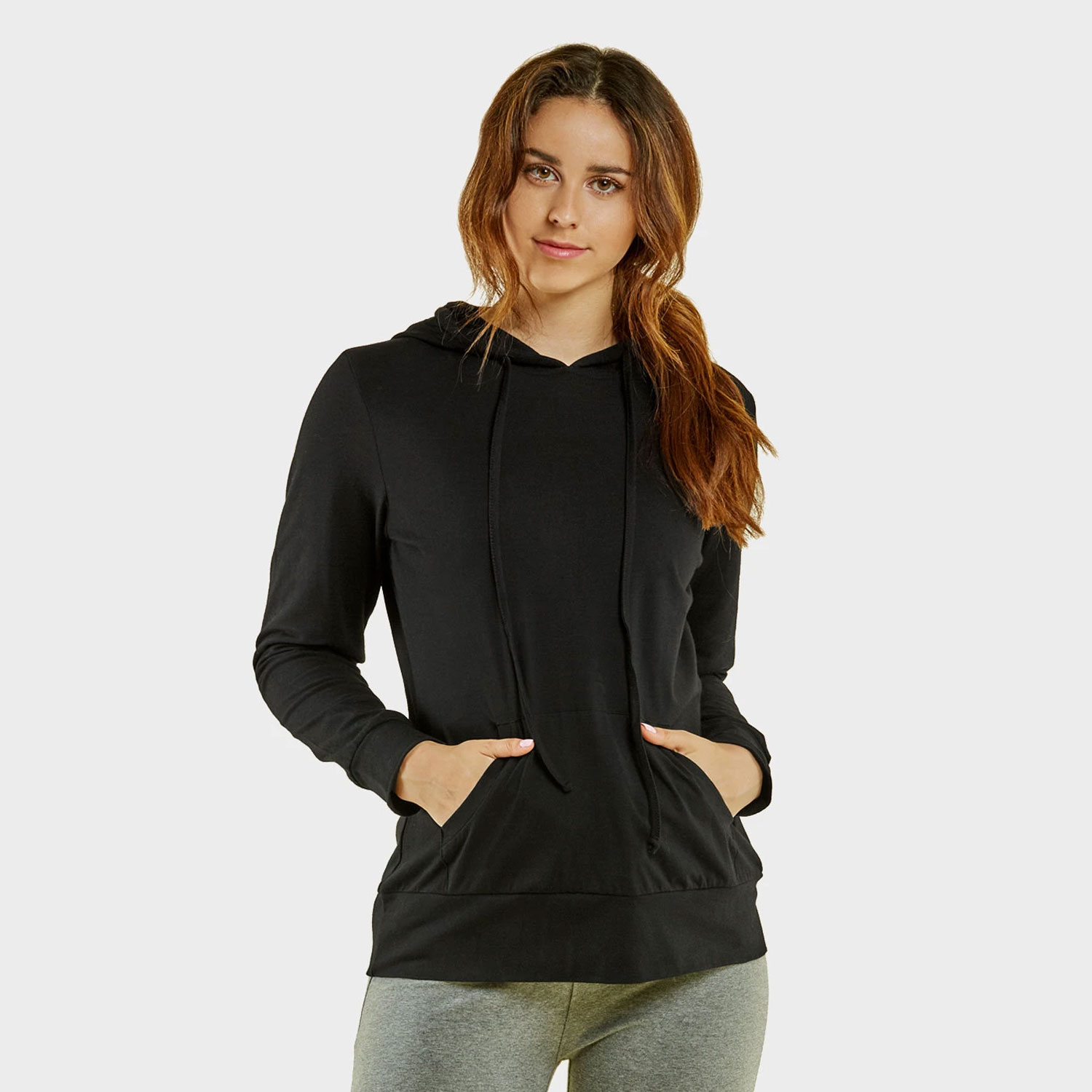 Ladies Thin Pullover Hoodie