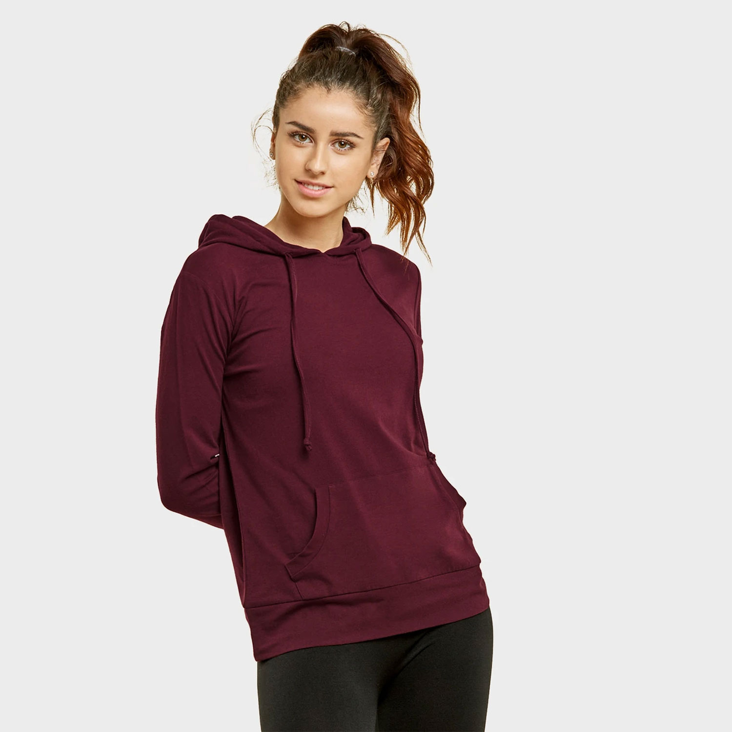 Ladies Thin Pullover Hoodie