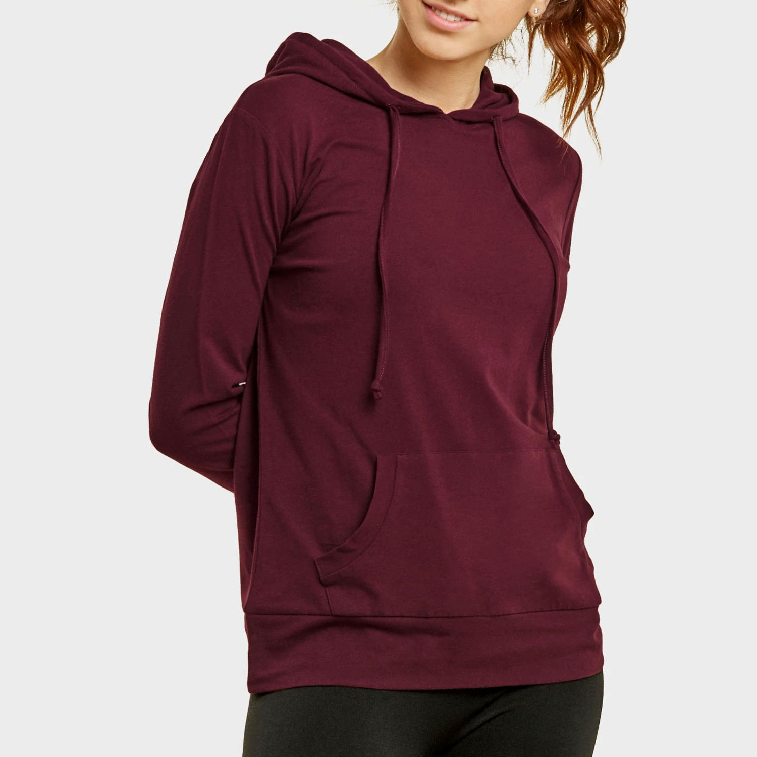 Ladies Thin Pullover Hoodie