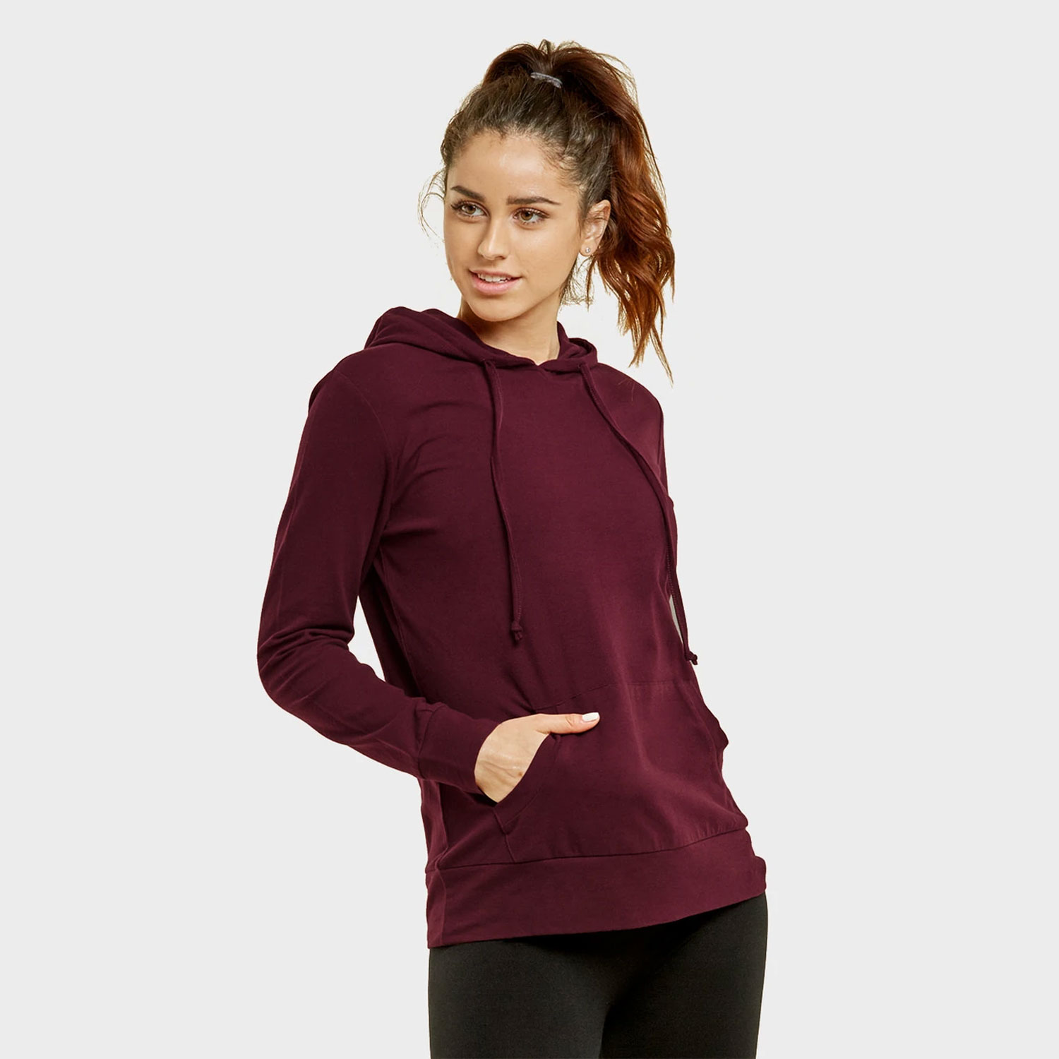 Ladies Thin Pullover Hoodie