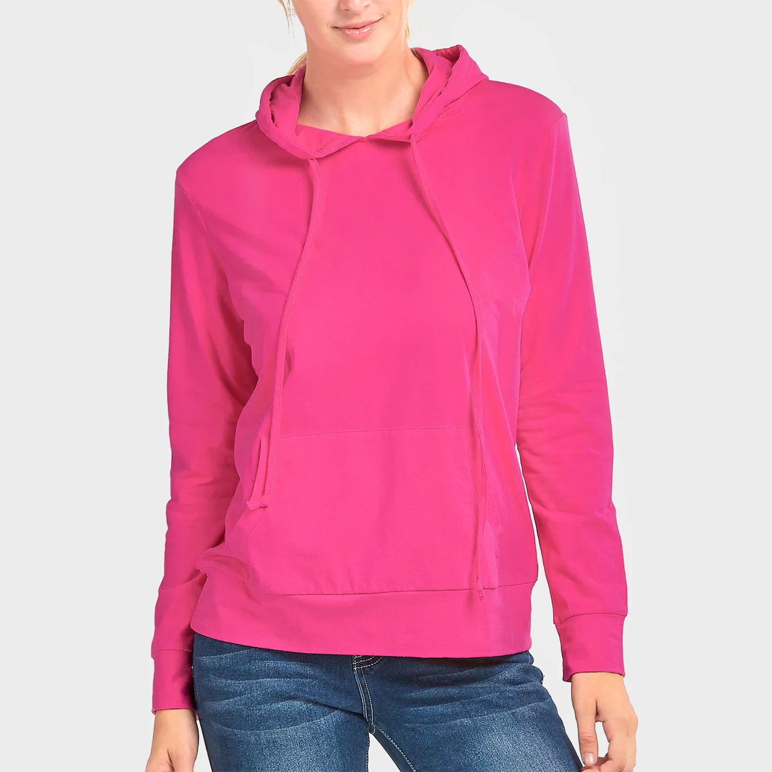 Ladies Thin Pullover Hoodie