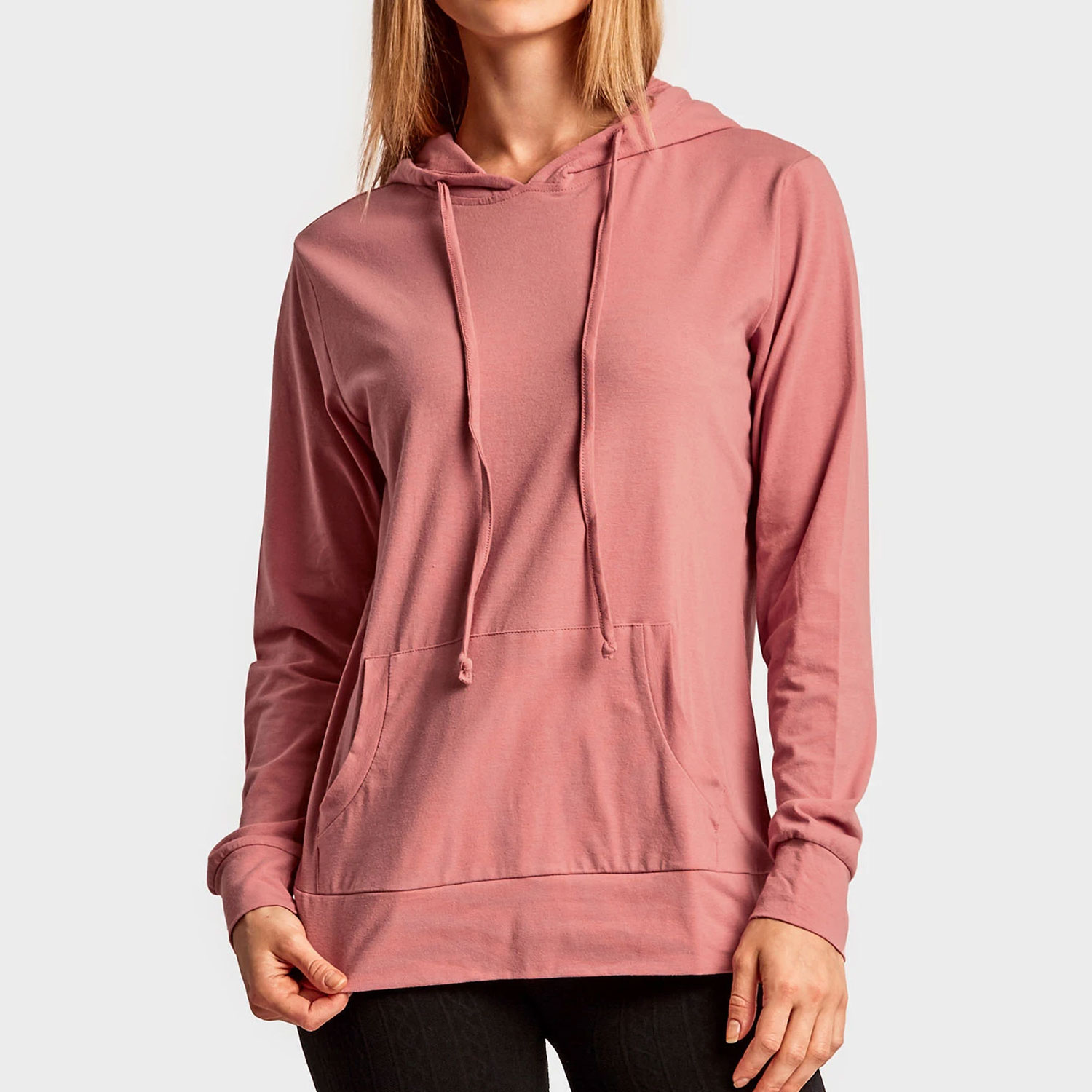 Ladies Thin Pullover Hoodie