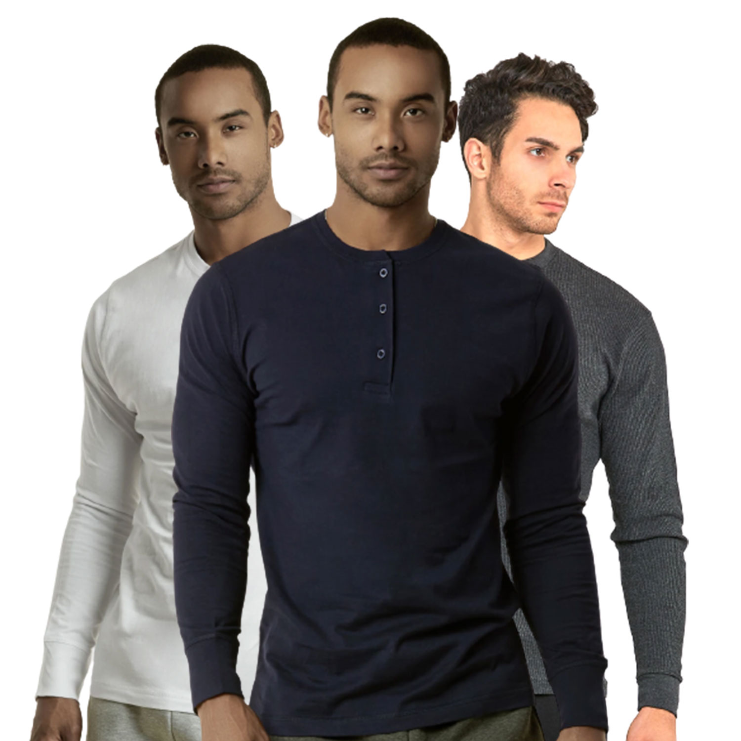 Men's Henley Shirt Pack Of 3
