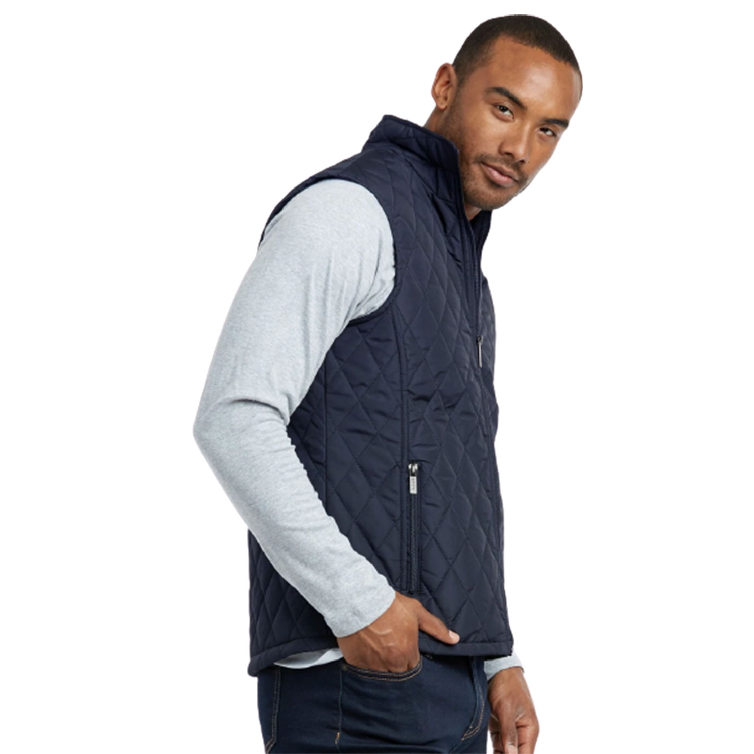 ET TU MEN'S DIAMOND QUILTED PUFFER VEST