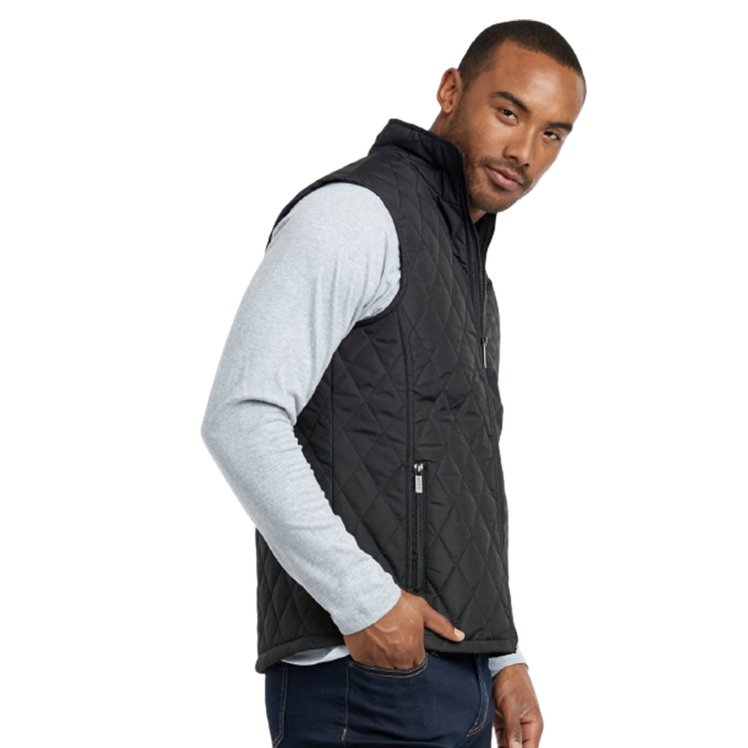 ET TU MEN'S DIAMOND QUILTED PUFFER VEST