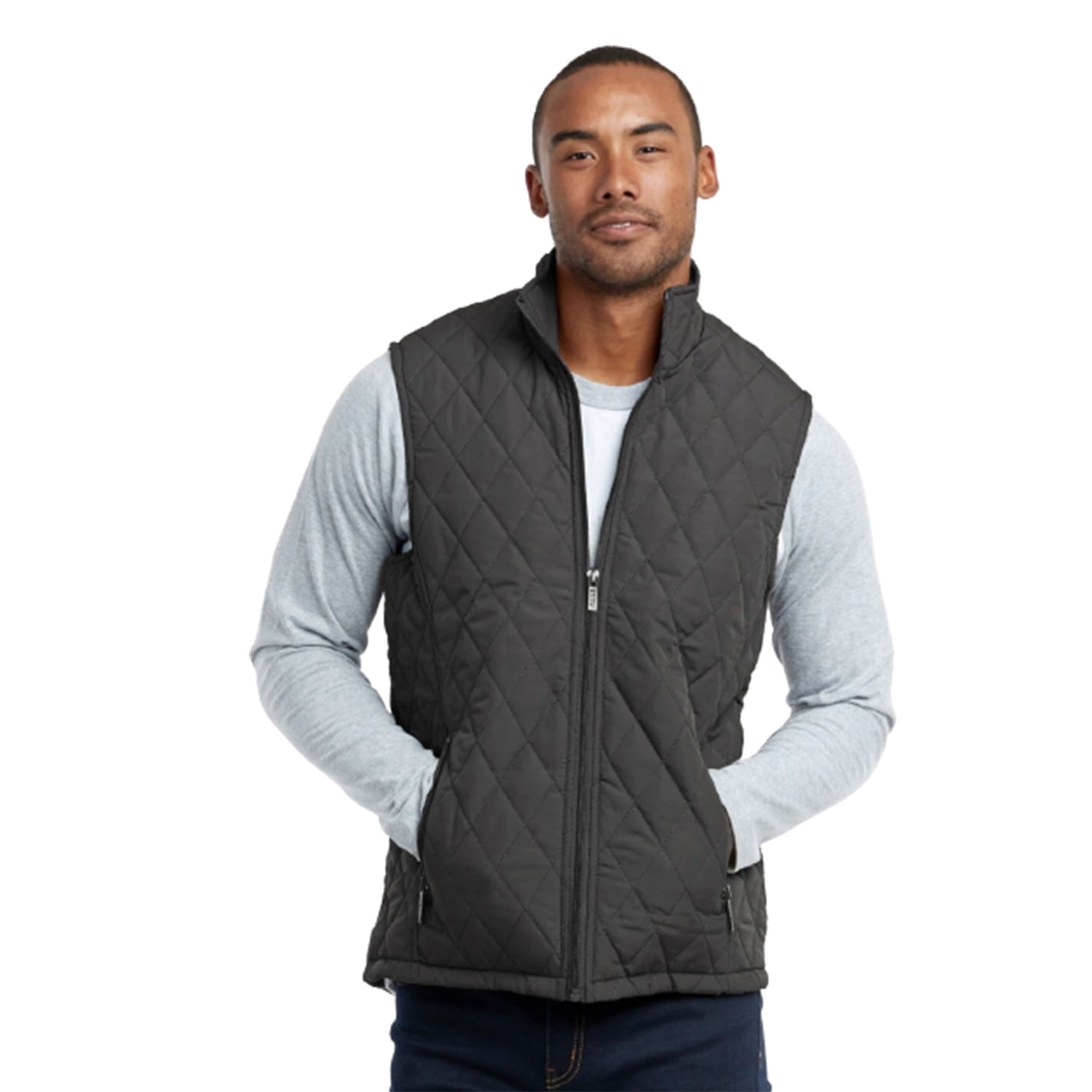 ET TU MEN'S DIAMOND QUILTED PUFFER VEST