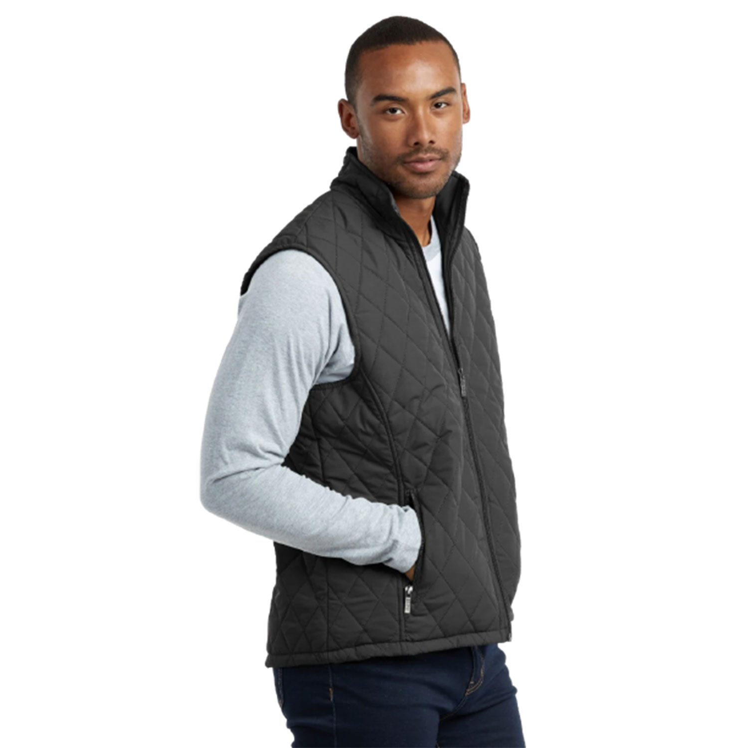 ET TU MEN'S DIAMOND QUILTED PUFFER VEST