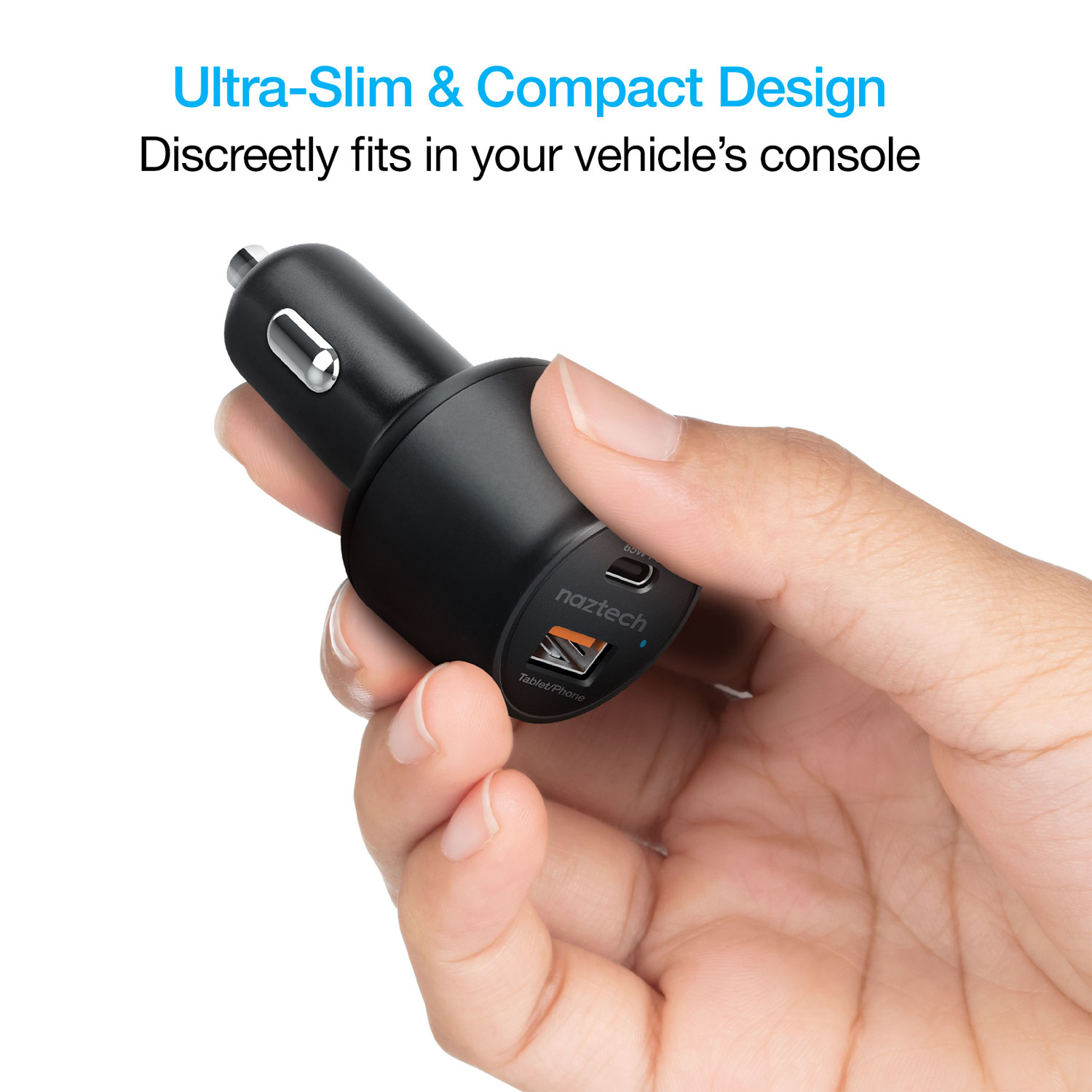 Naztech SpeedMax65 PD65W + QC3 Car Charger