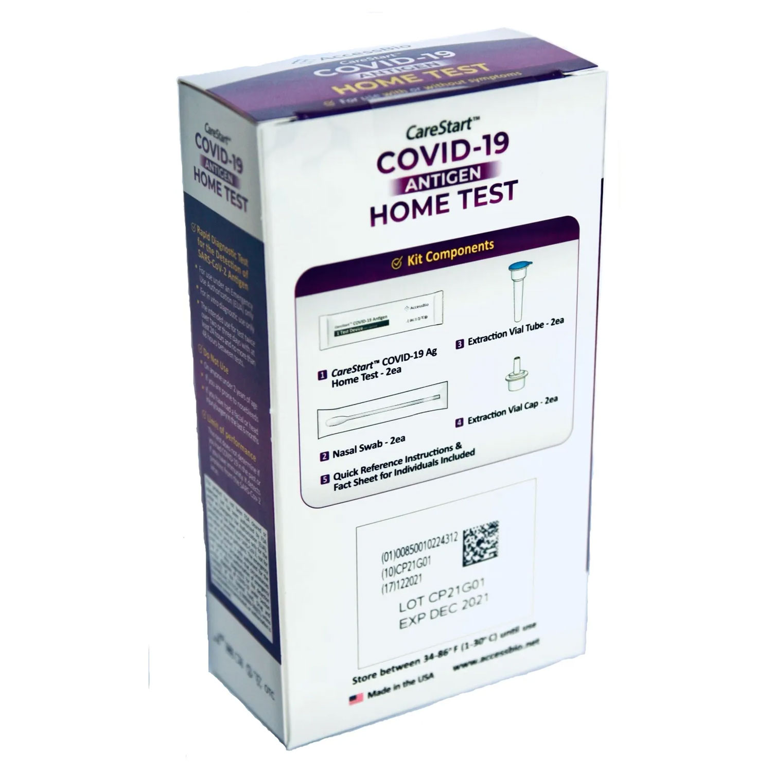 CareStart™ COVID-19 Antigen Home Test - 2 Tests