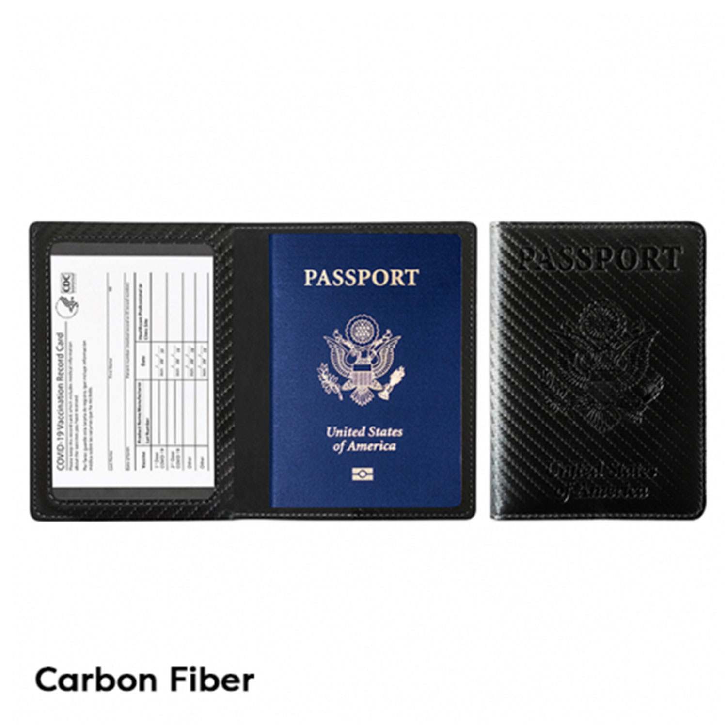 Passport Holder With CDC Vaccination Card Protector