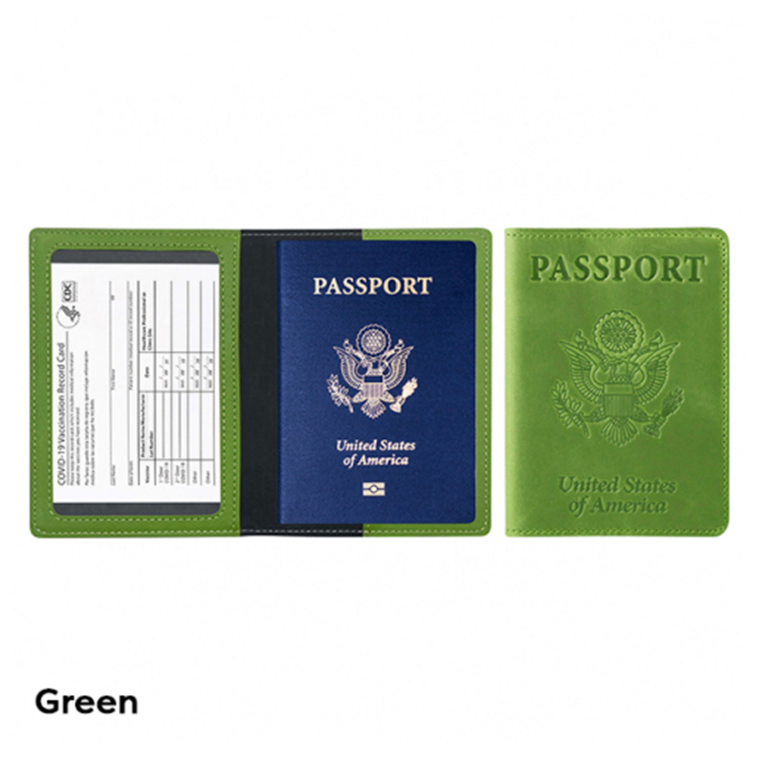 Passport Holder With CDC Vaccination Card Protector