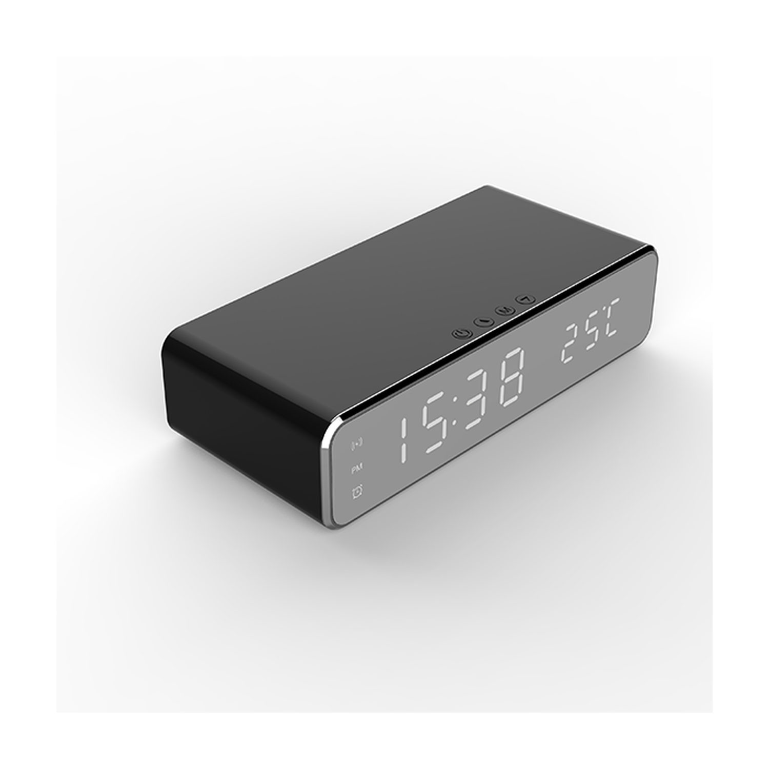 LED Alarm Clock With Wireless Charger And USB Port