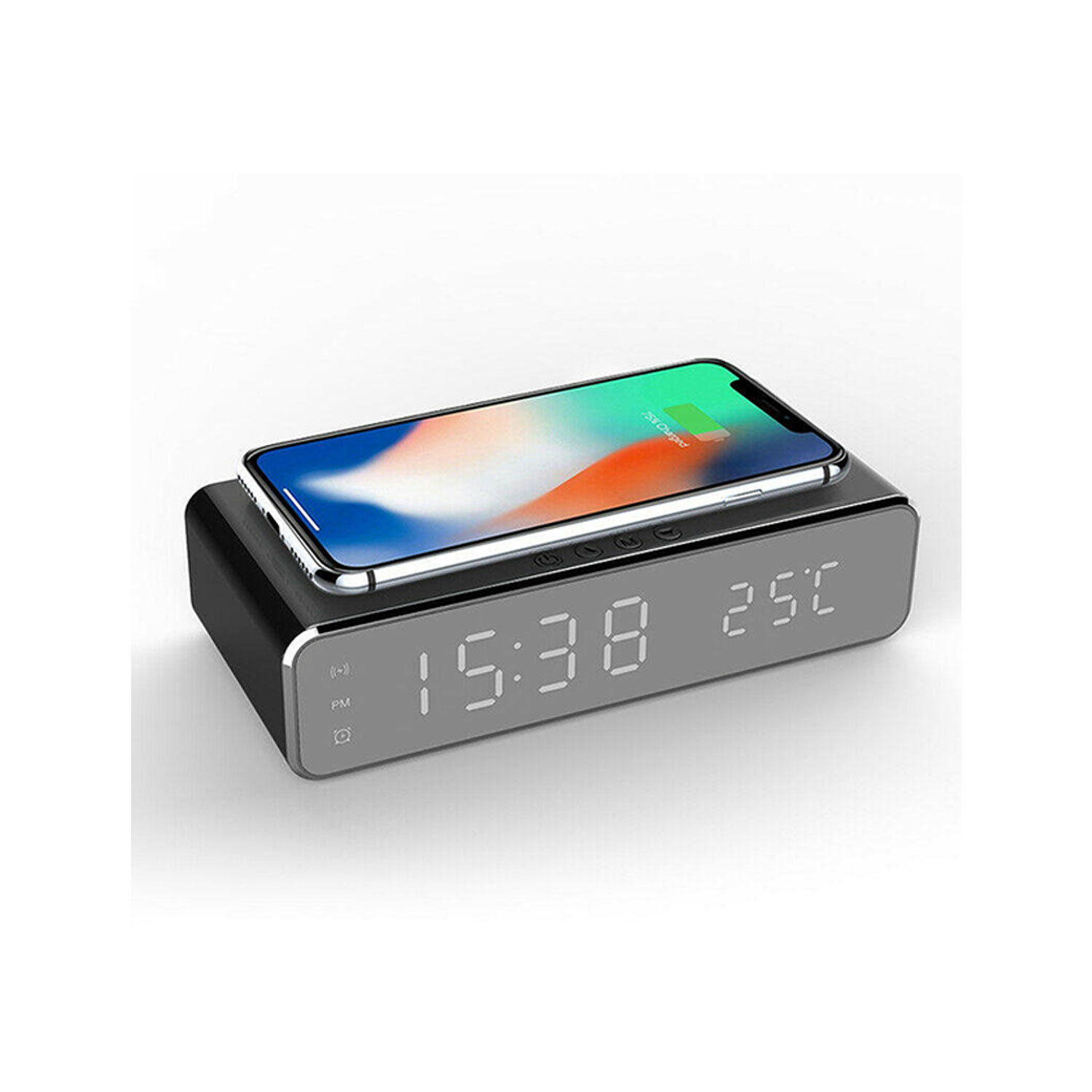 LED Alarm Clock With Wireless Charger And USB Port