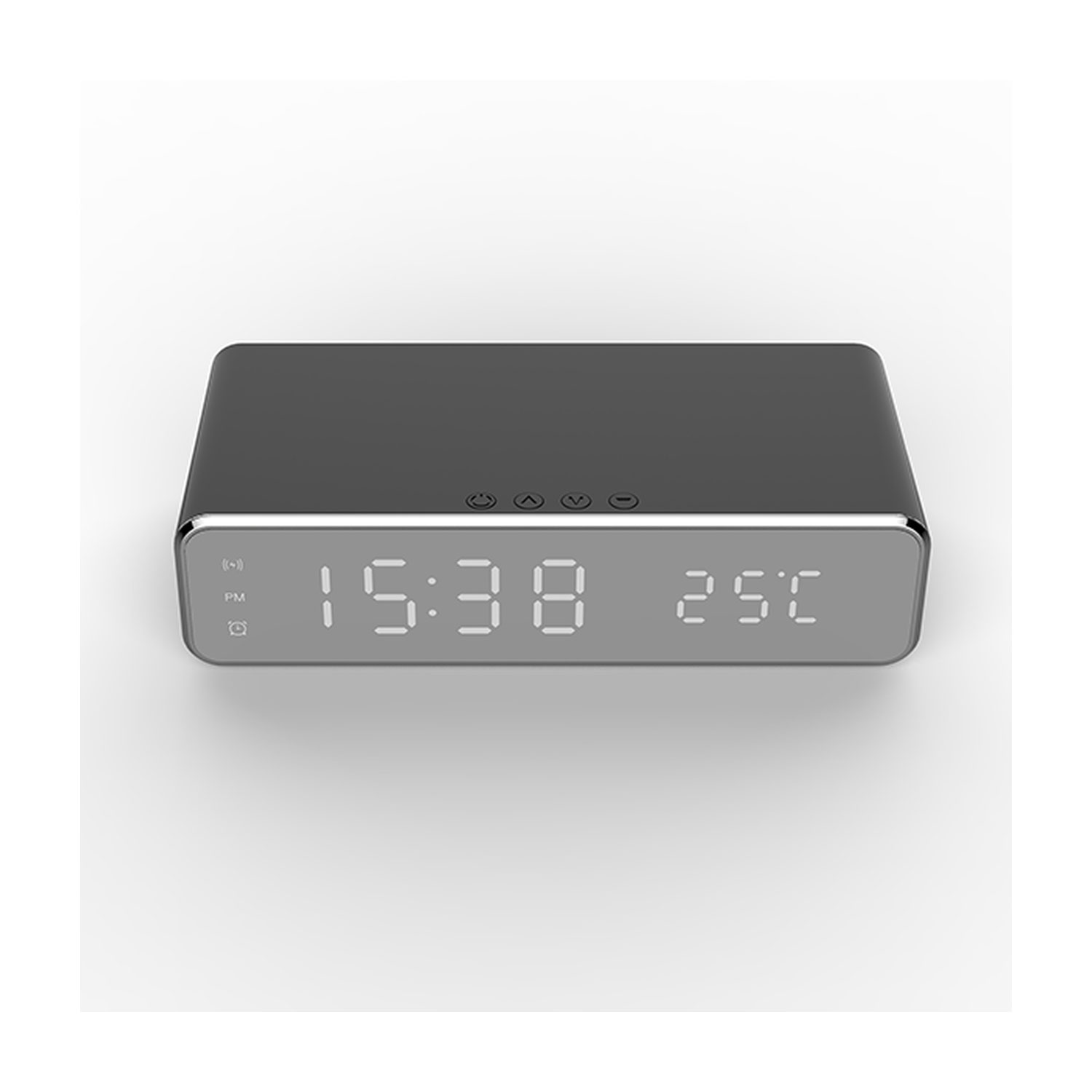 LED Alarm Clock With Wireless Charger And USB Port