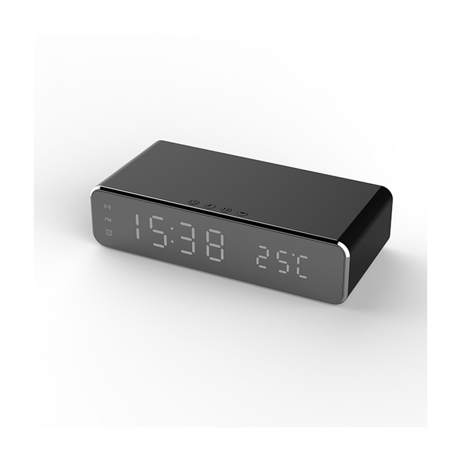 LED Alarm Clock With Wireless Charger And USB Port