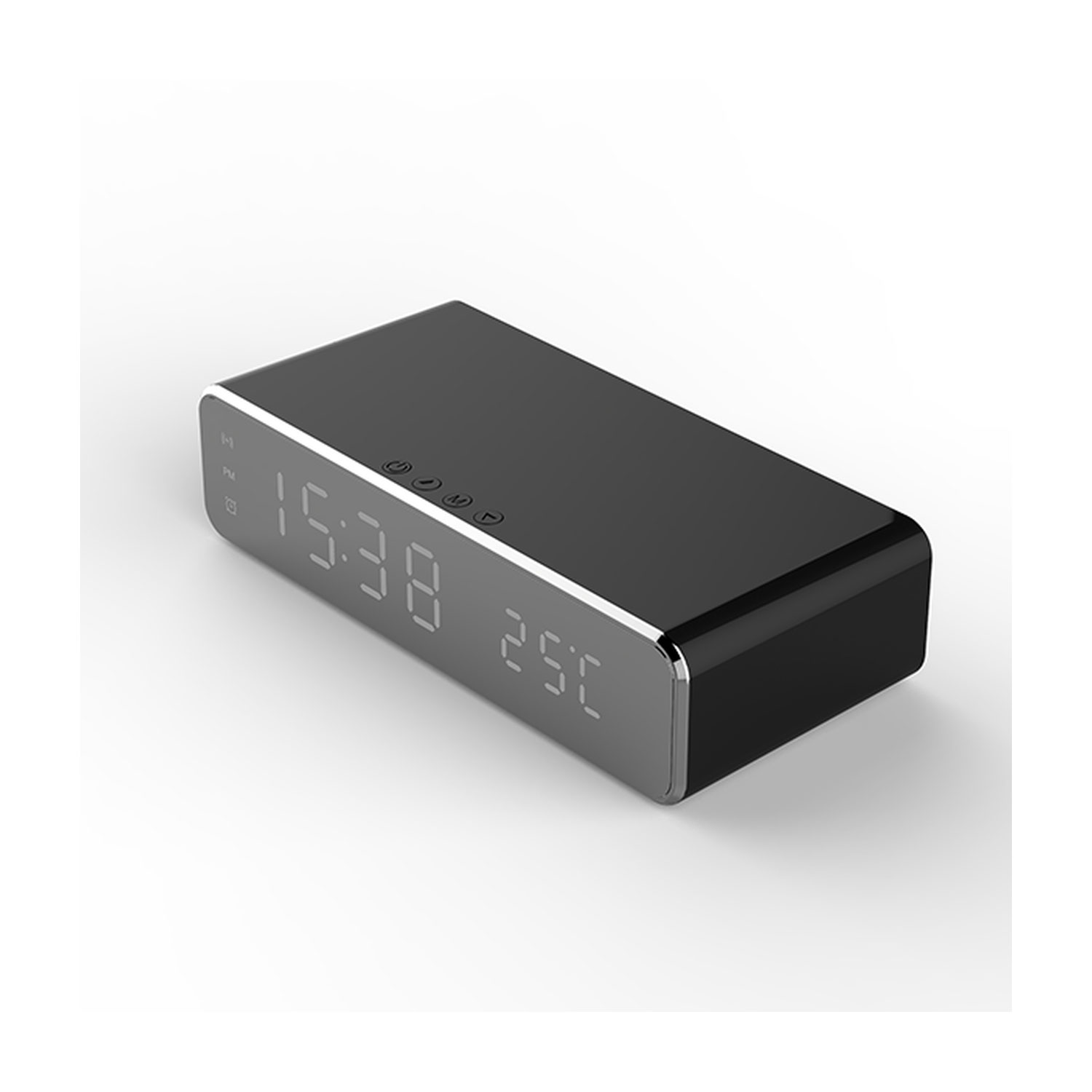 LED Alarm Clock With Wireless Charger And USB Port
