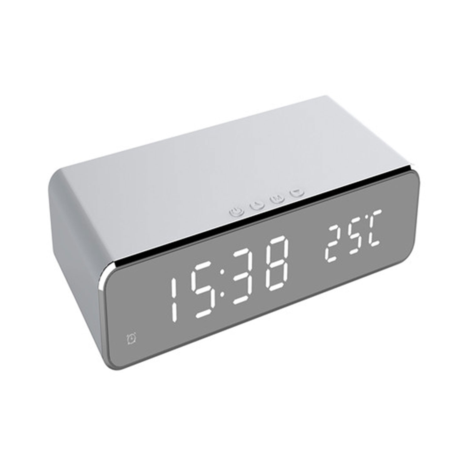 LED Alarm Clock With Wireless Charger And USB Port