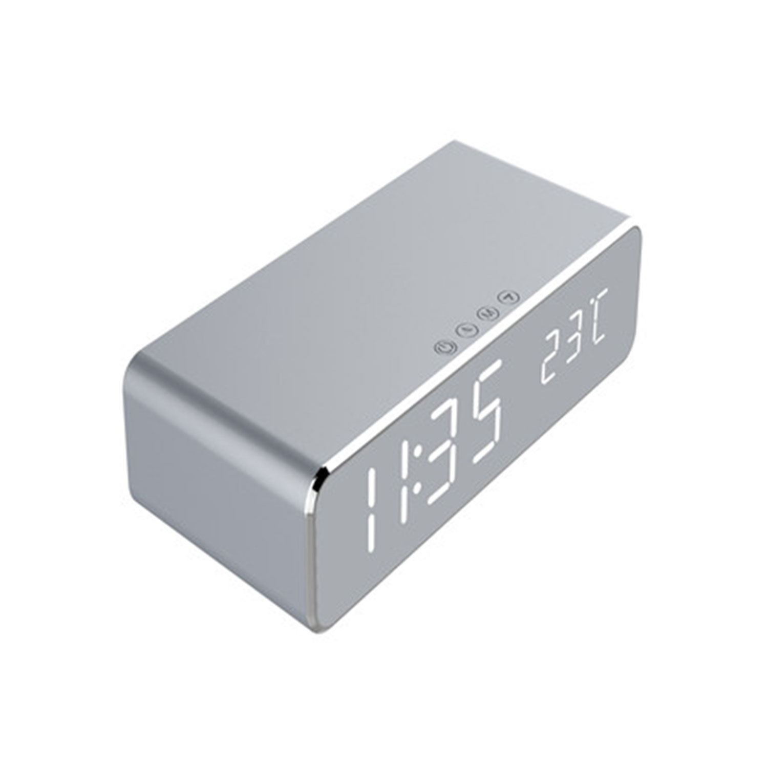 LED Alarm Clock With Wireless Charger And USB Port