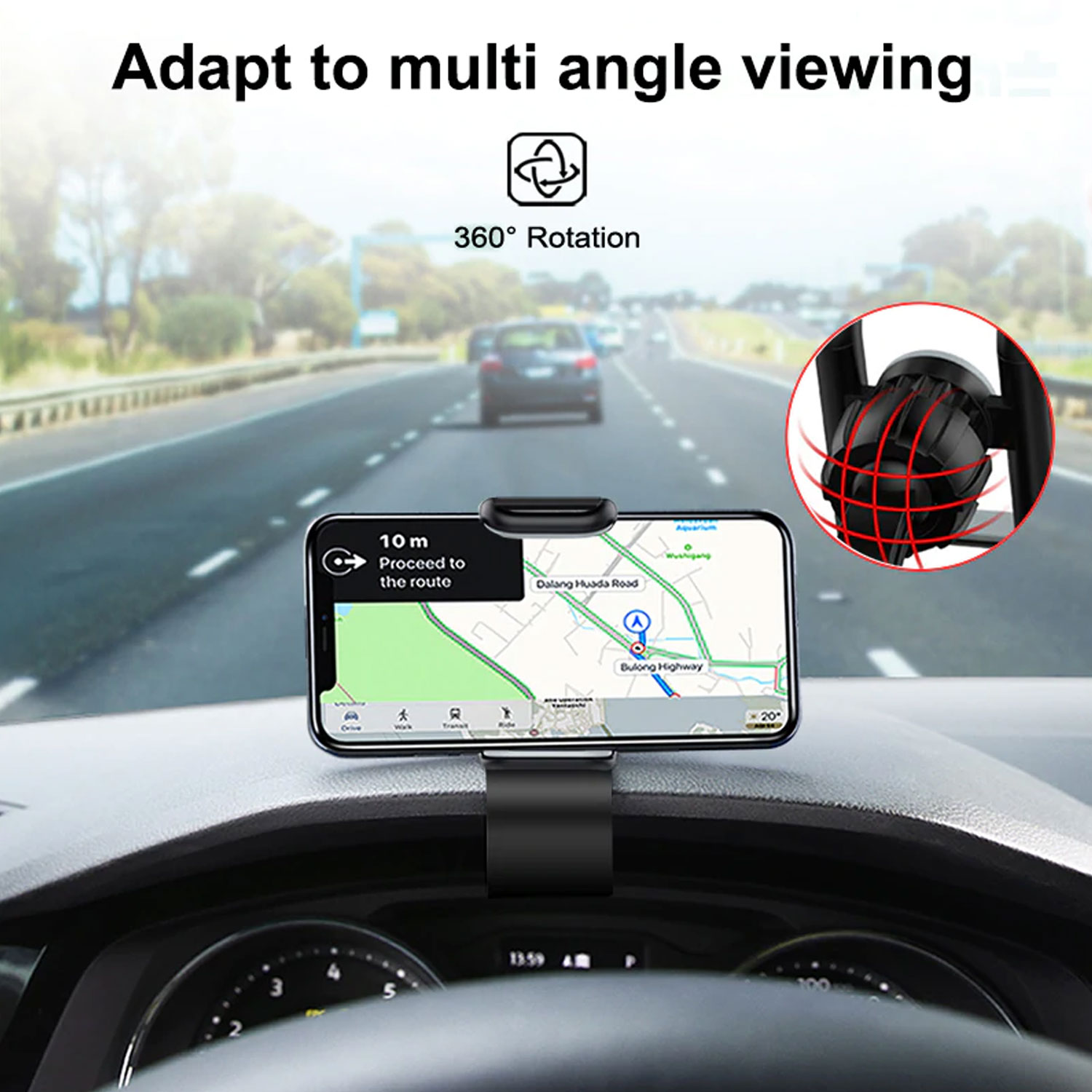 DGN Universal 360 Degree Dashboard Car Mount for Smartphones