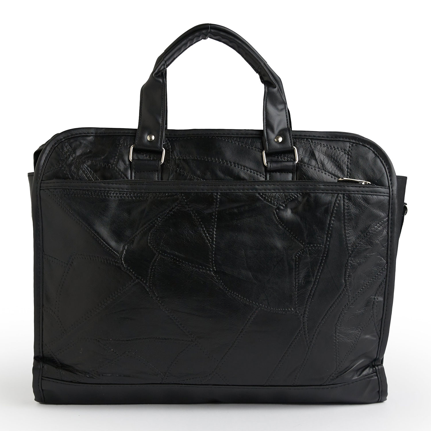 Black Leather Briefcase With Laptop Pocket