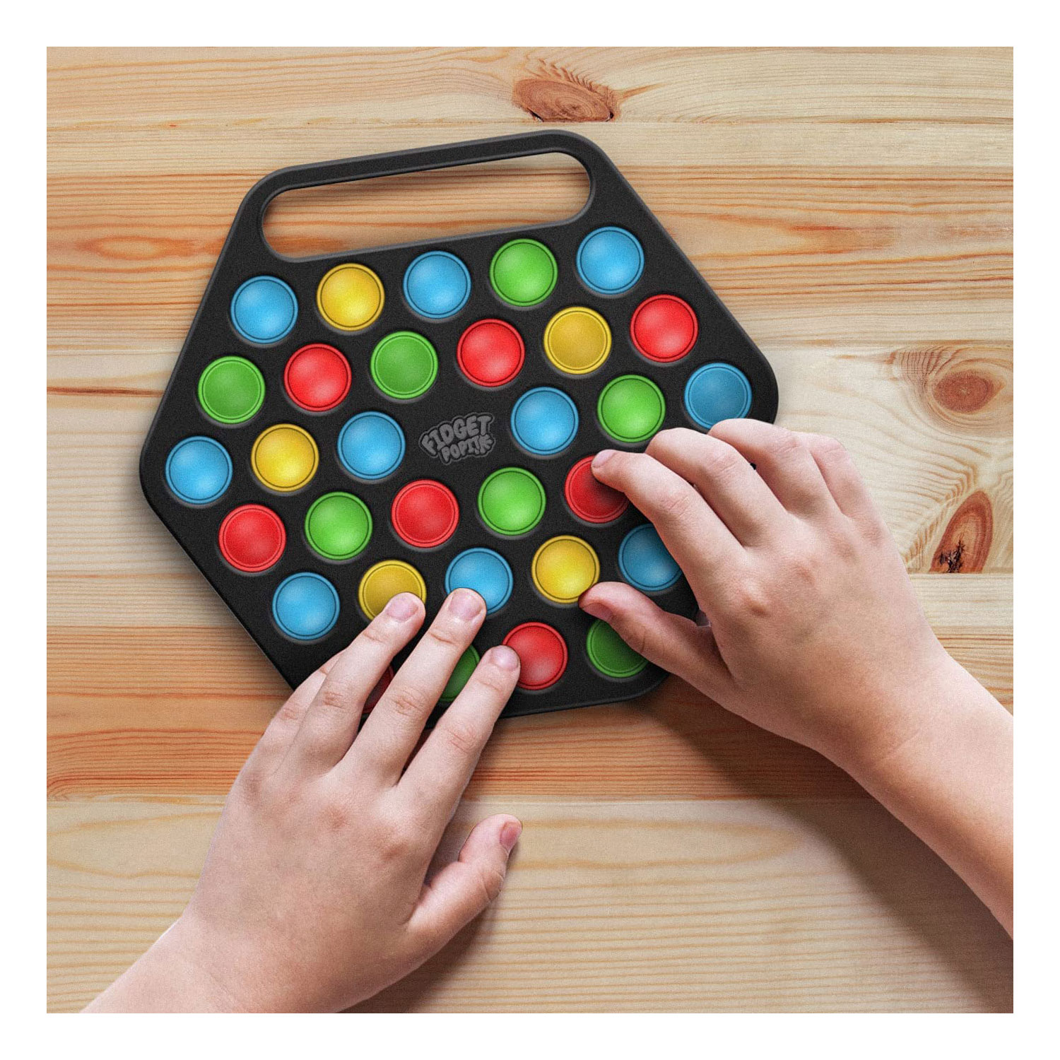 32 Colors Hard Shell Pop It Fidget Toy Board