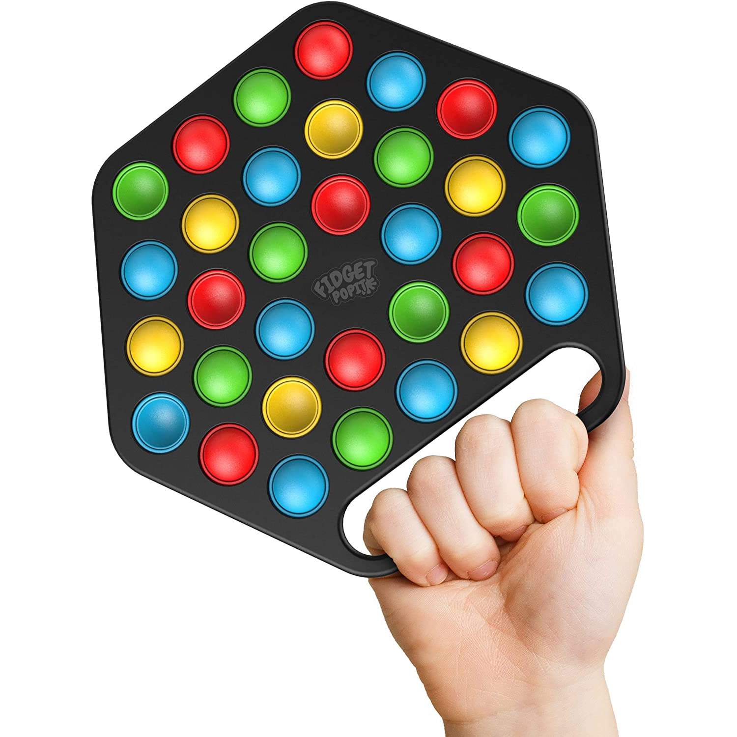 32 Colors Hard Shell Pop It Fidget Toy Board