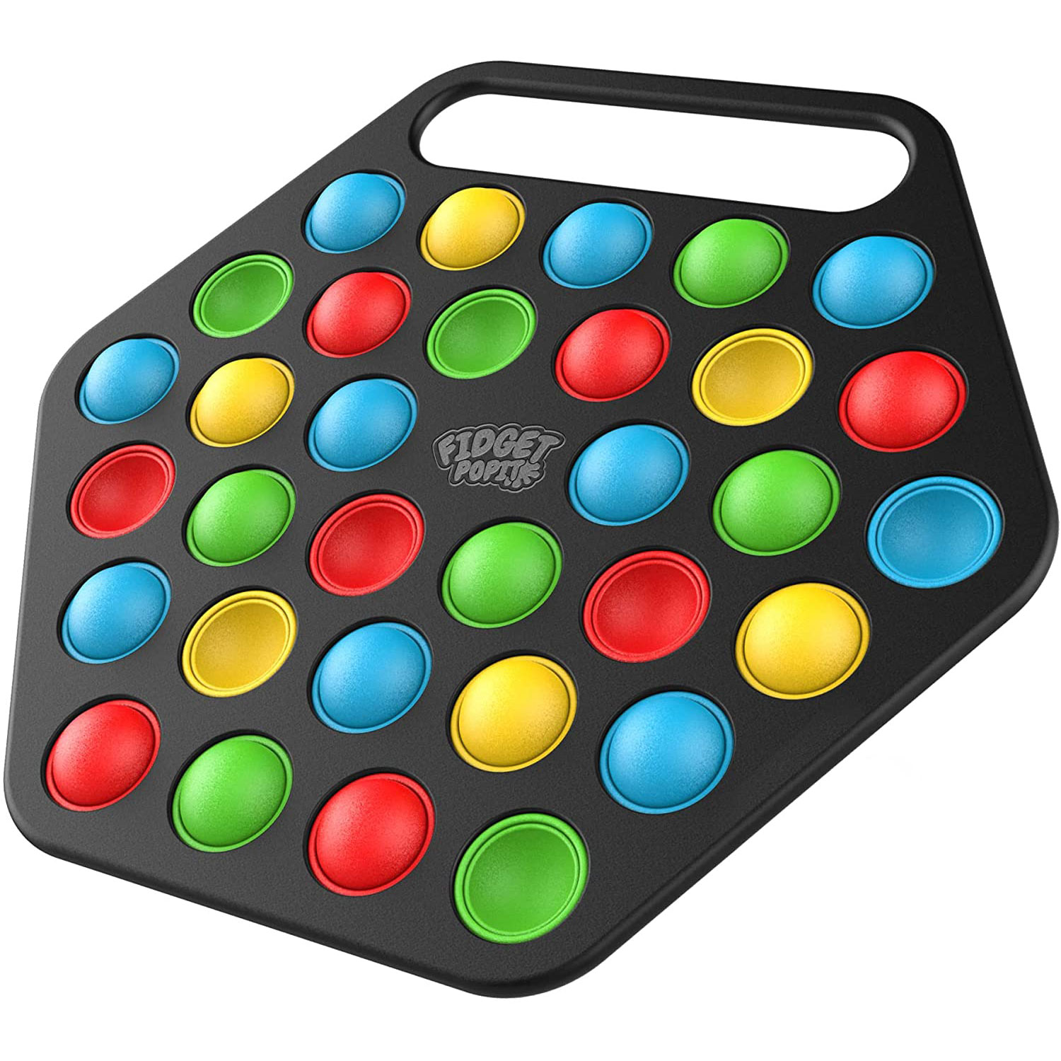 32 Colors Hard Shell Pop It Fidget Toy Board