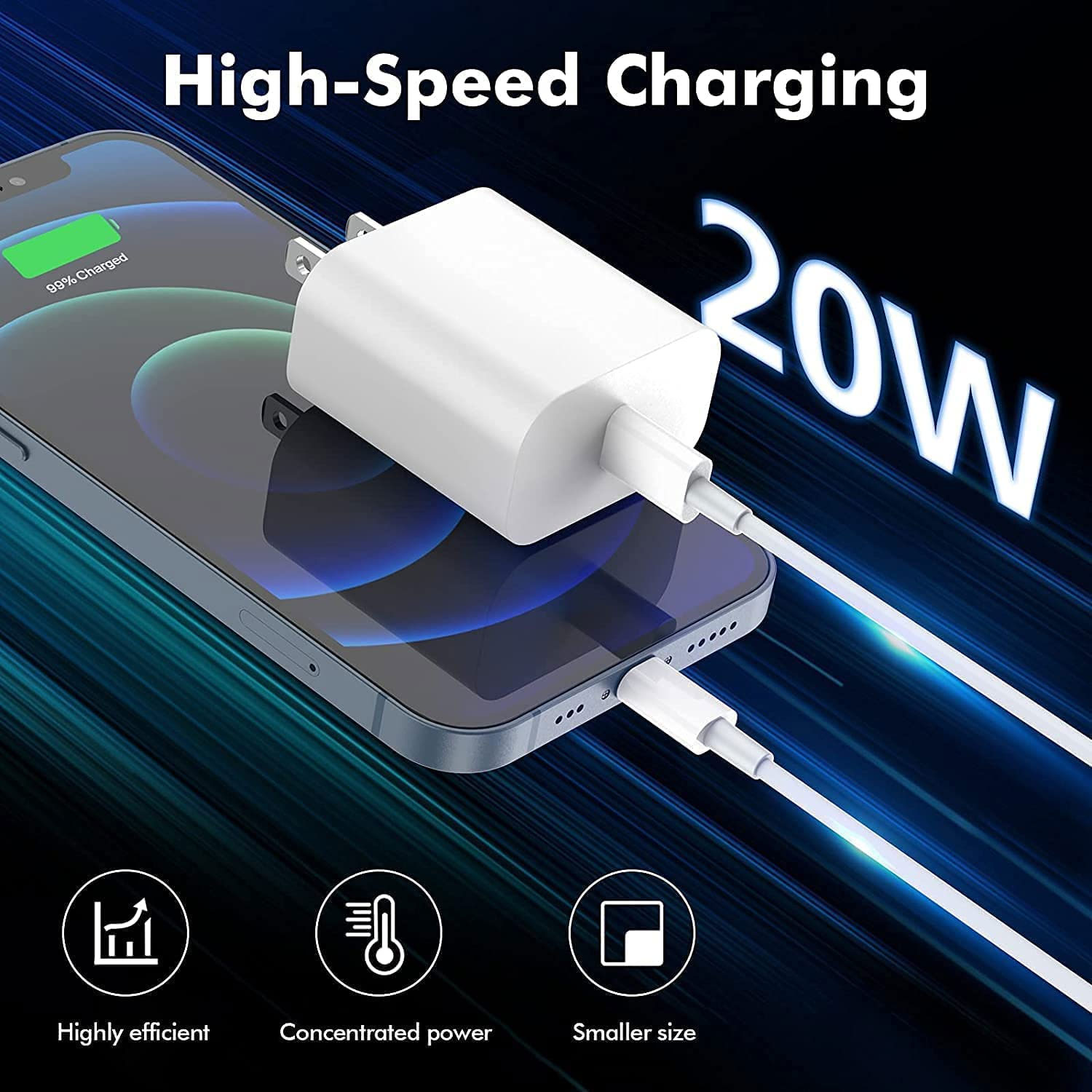 HyperGear Basics USB Wall Charger+3ft USB to Lightning Cable