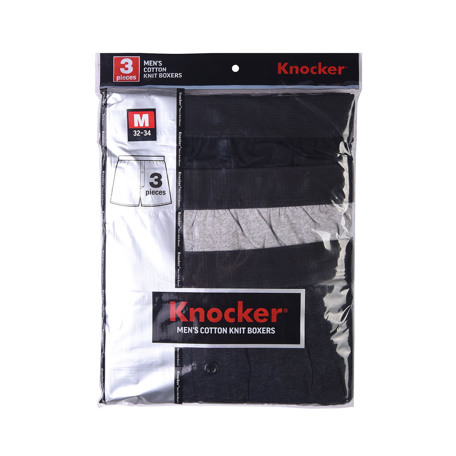 6 Pack Knocker Men's Cotton Knit Boxers