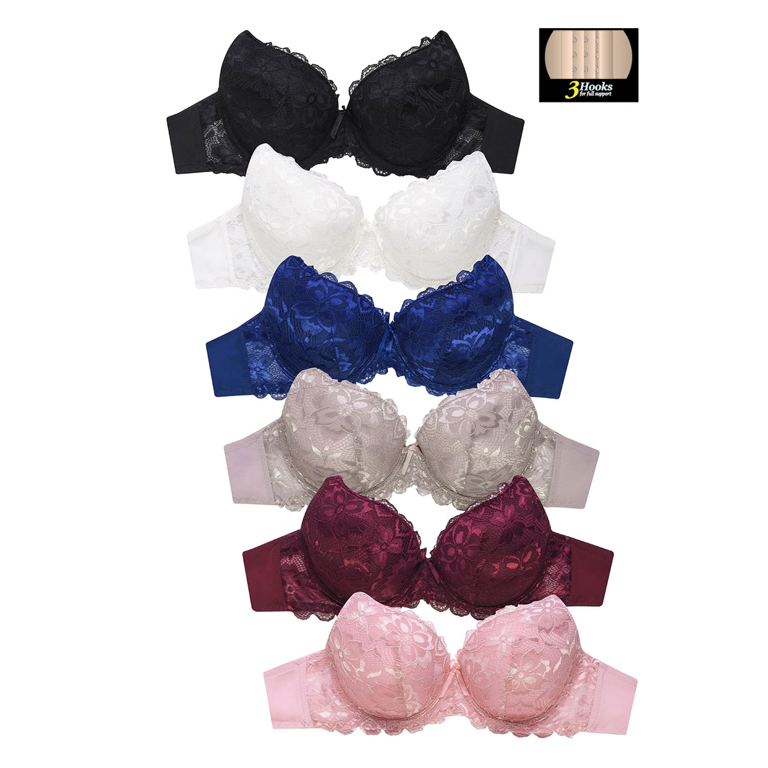 Sofra Ladies Bra Pack Of 6