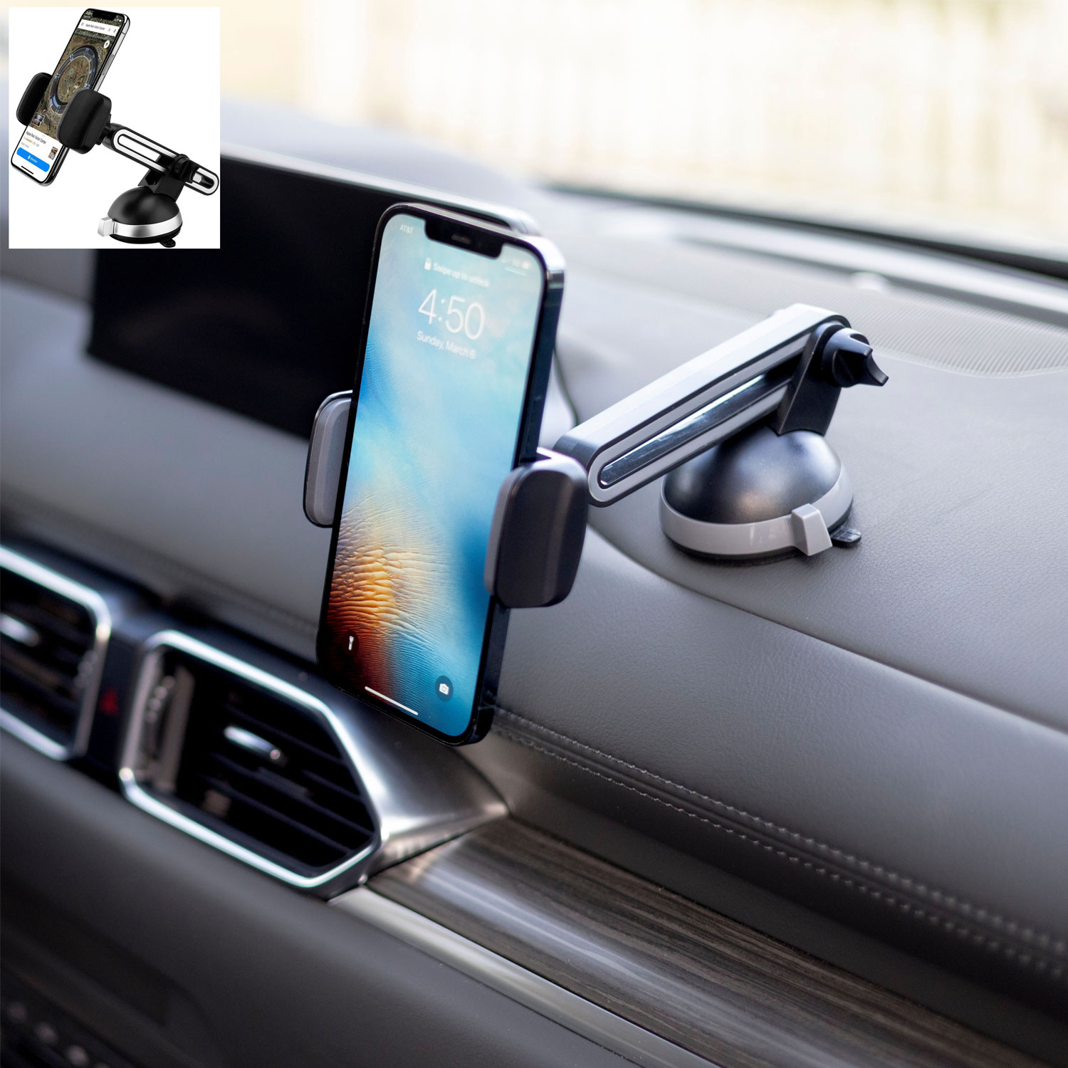 Universal 360° All-in-1 Design Car Mount For Dashboard/Windshield & Airvent