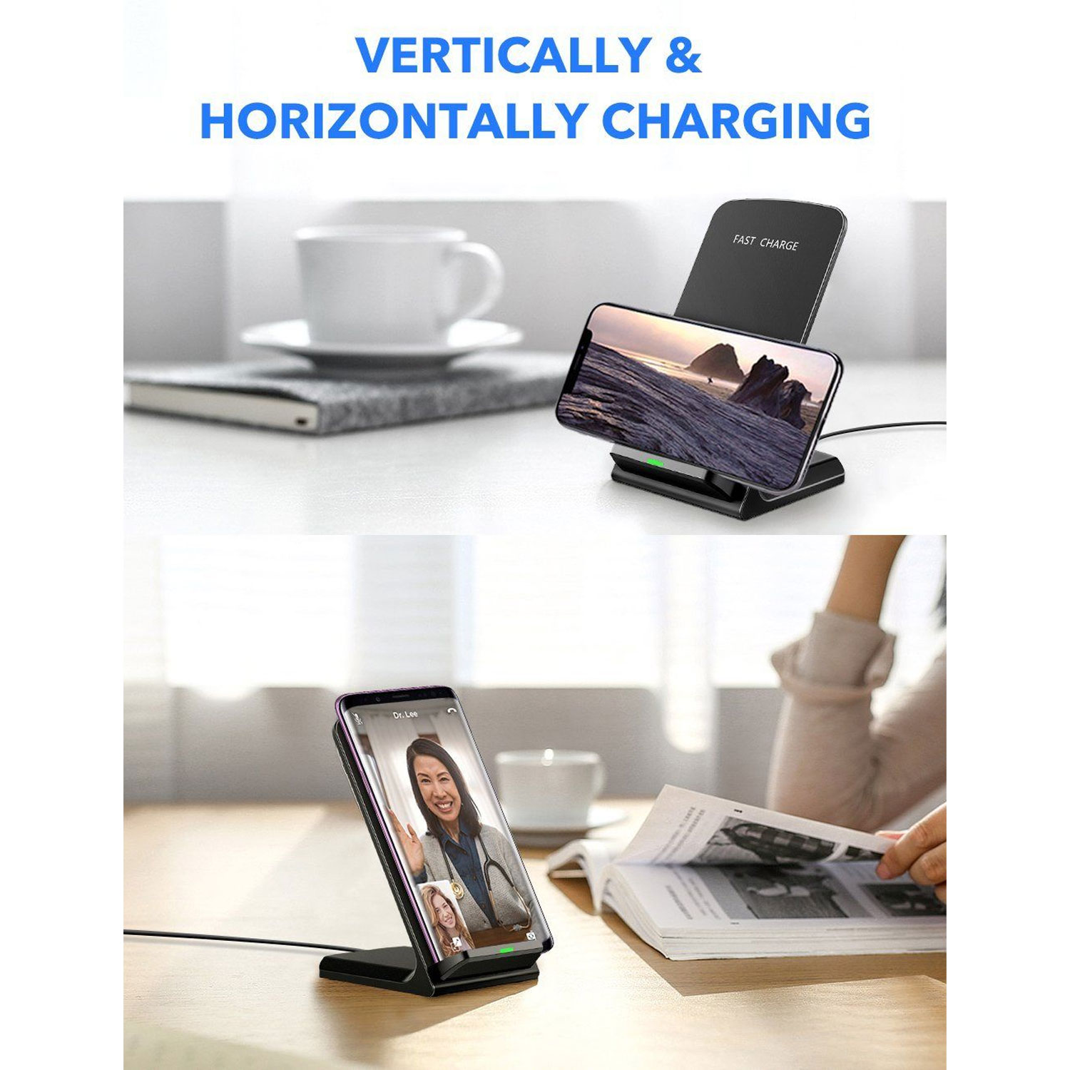 Wireless Fast Charger For Iphone Samsung And All Qi Devices