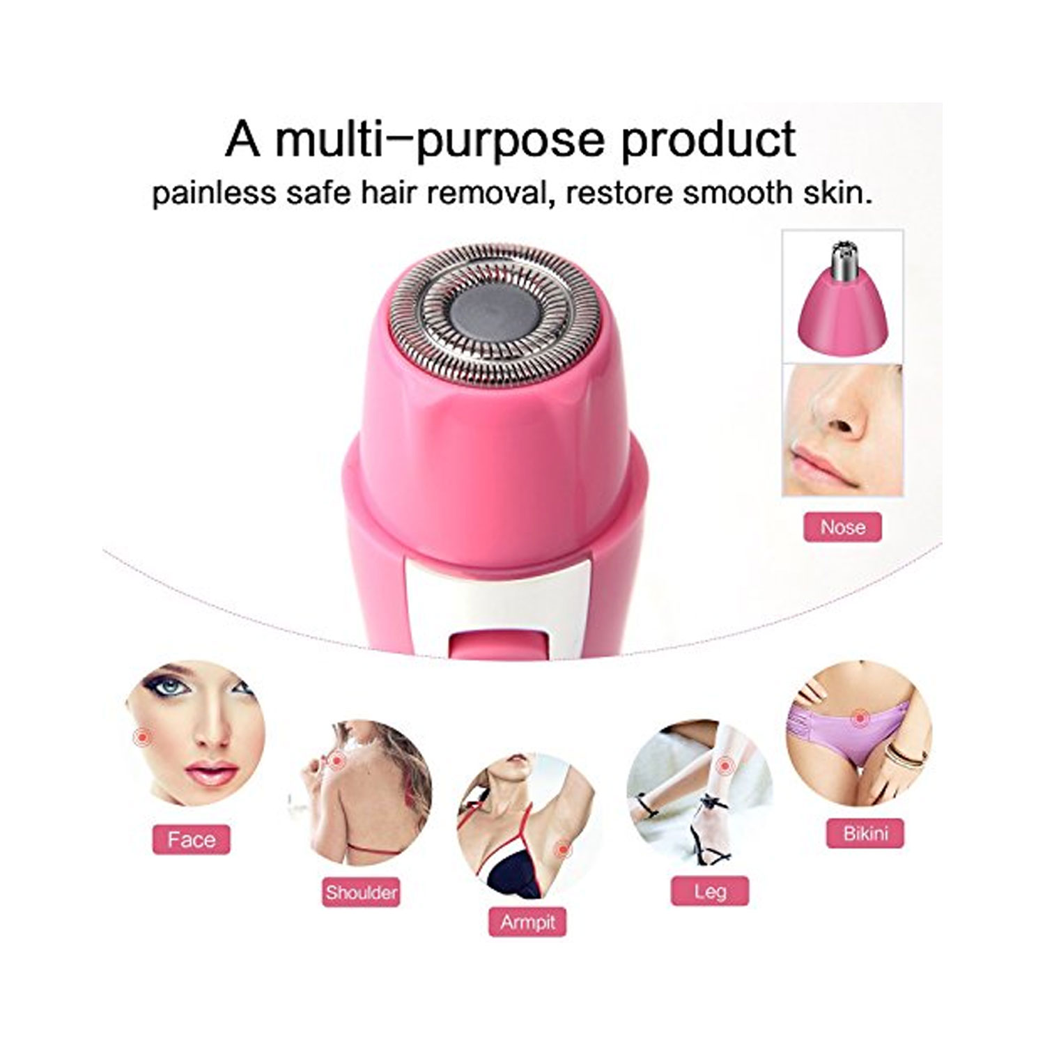 2 In 1 Premium Painless Facial Hair Removal For Women