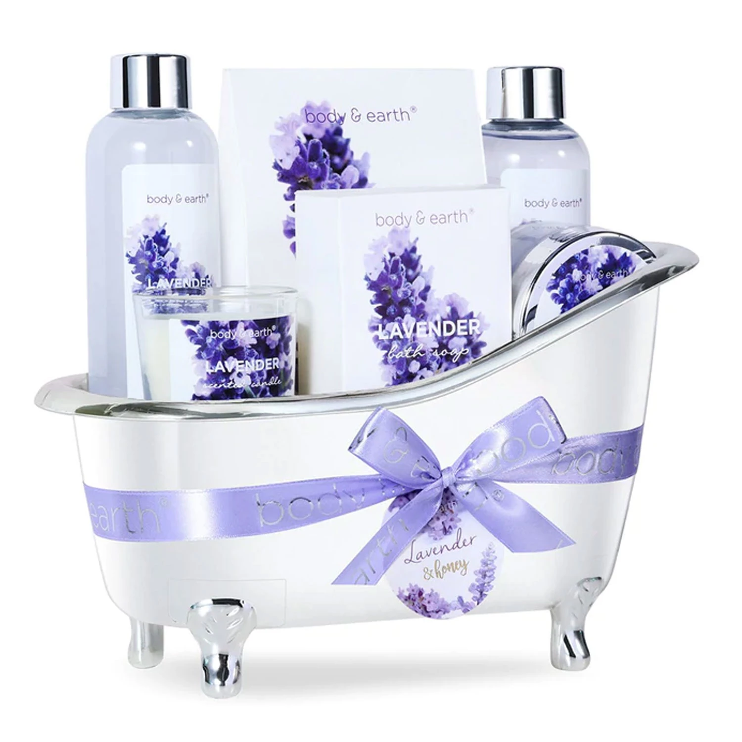 Lavender Home Spa Bathtub Set