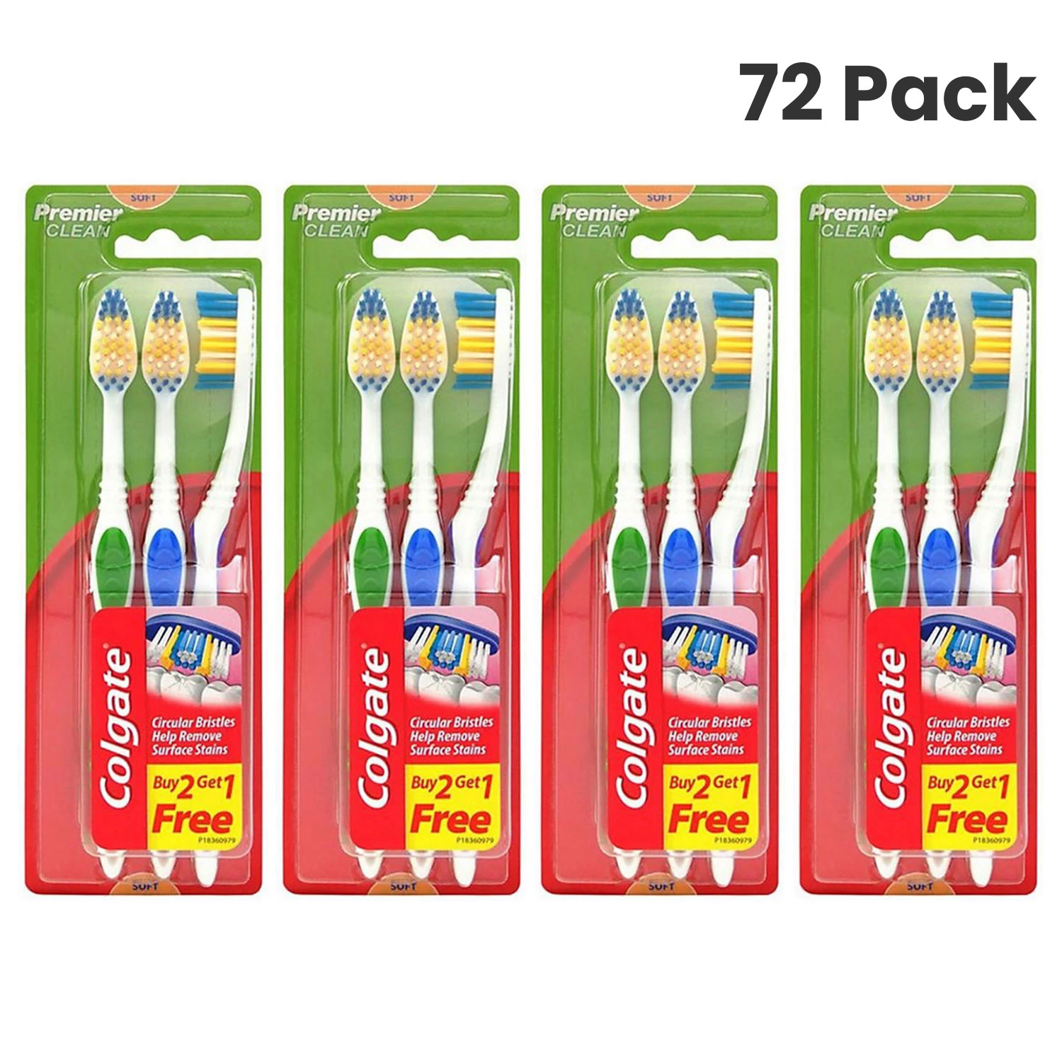 72-Pack Colgate Premier Clean Self Toothbrushes