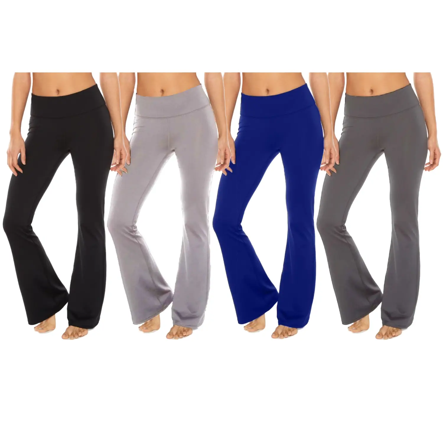 3-Pack Assorted Women's Stretch High Waist Tummy Control Yoga Performance Running Pants